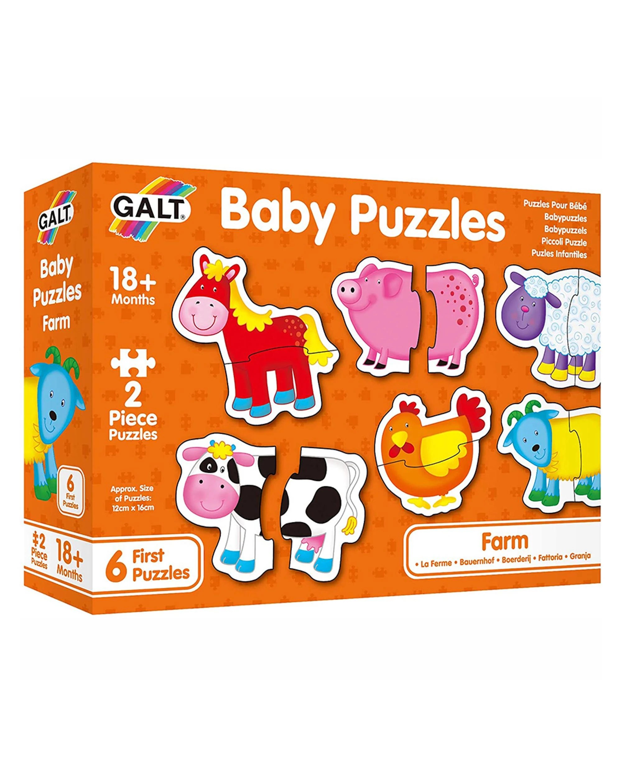 1 Galt Toys Baby Farm 2 Piece Jigsaw Puzzles, 1 of 1