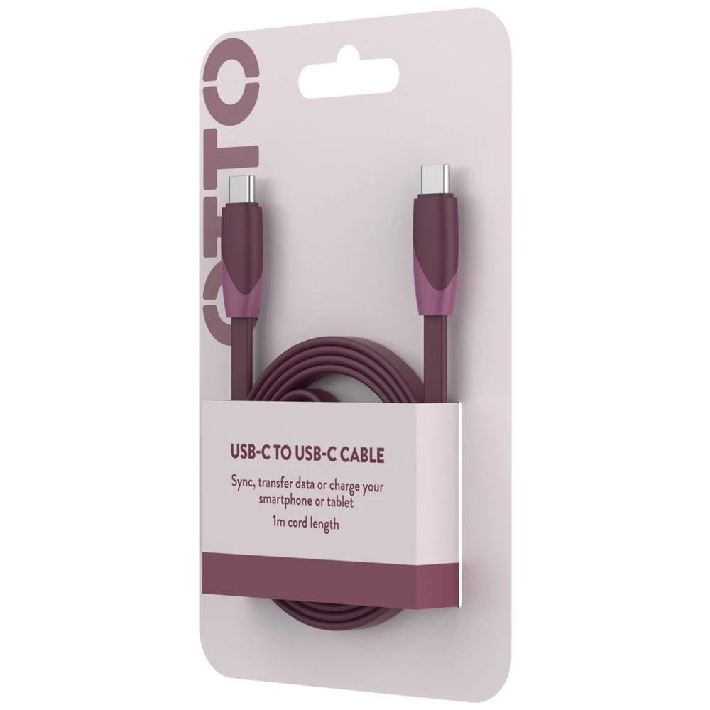 5 Otto USB-C Cable 1m Burgundy, 5 of 5