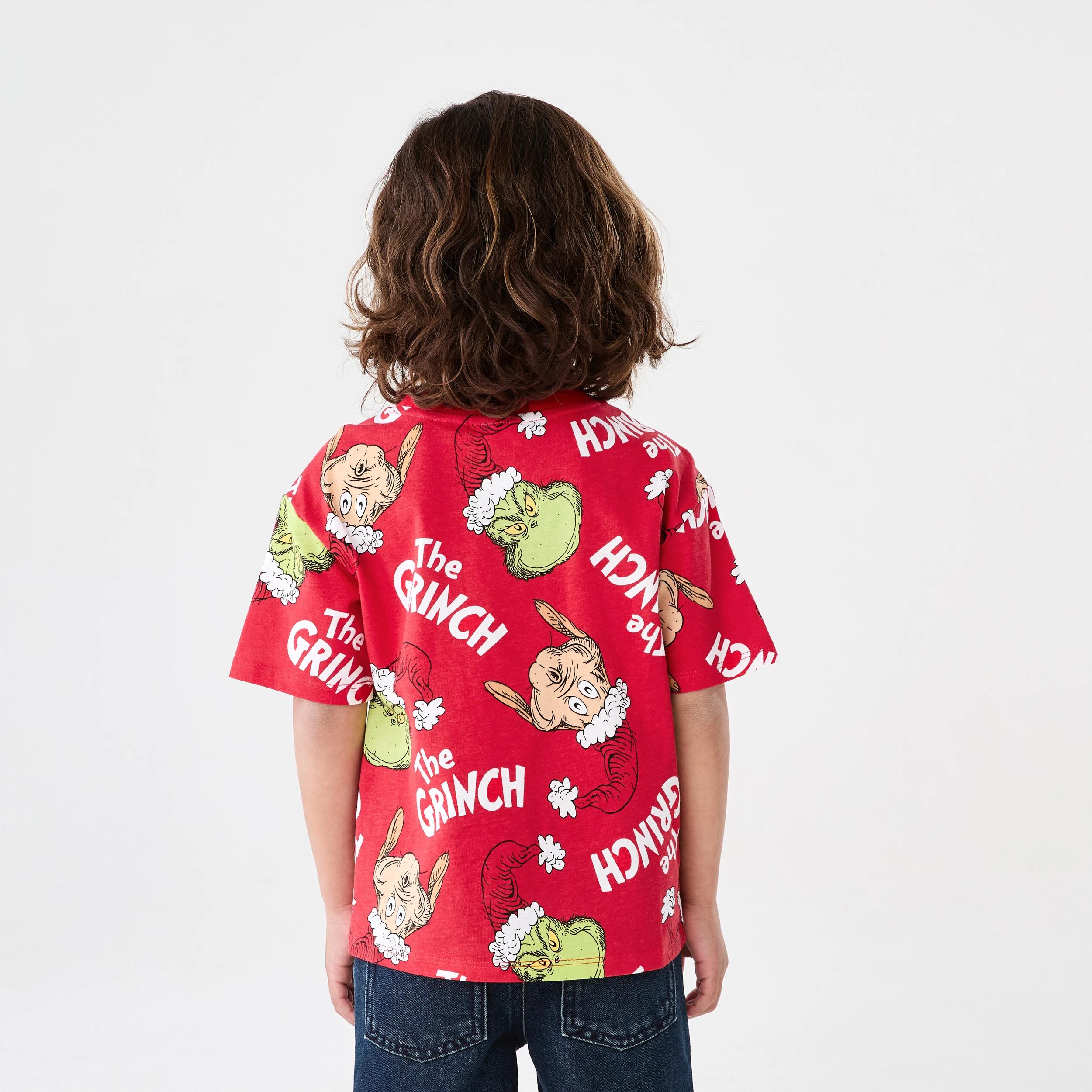 2 The Grinch License Christmas T-shirt GRINCH FAMILY KIDS PRINT AOP, 2 of 7