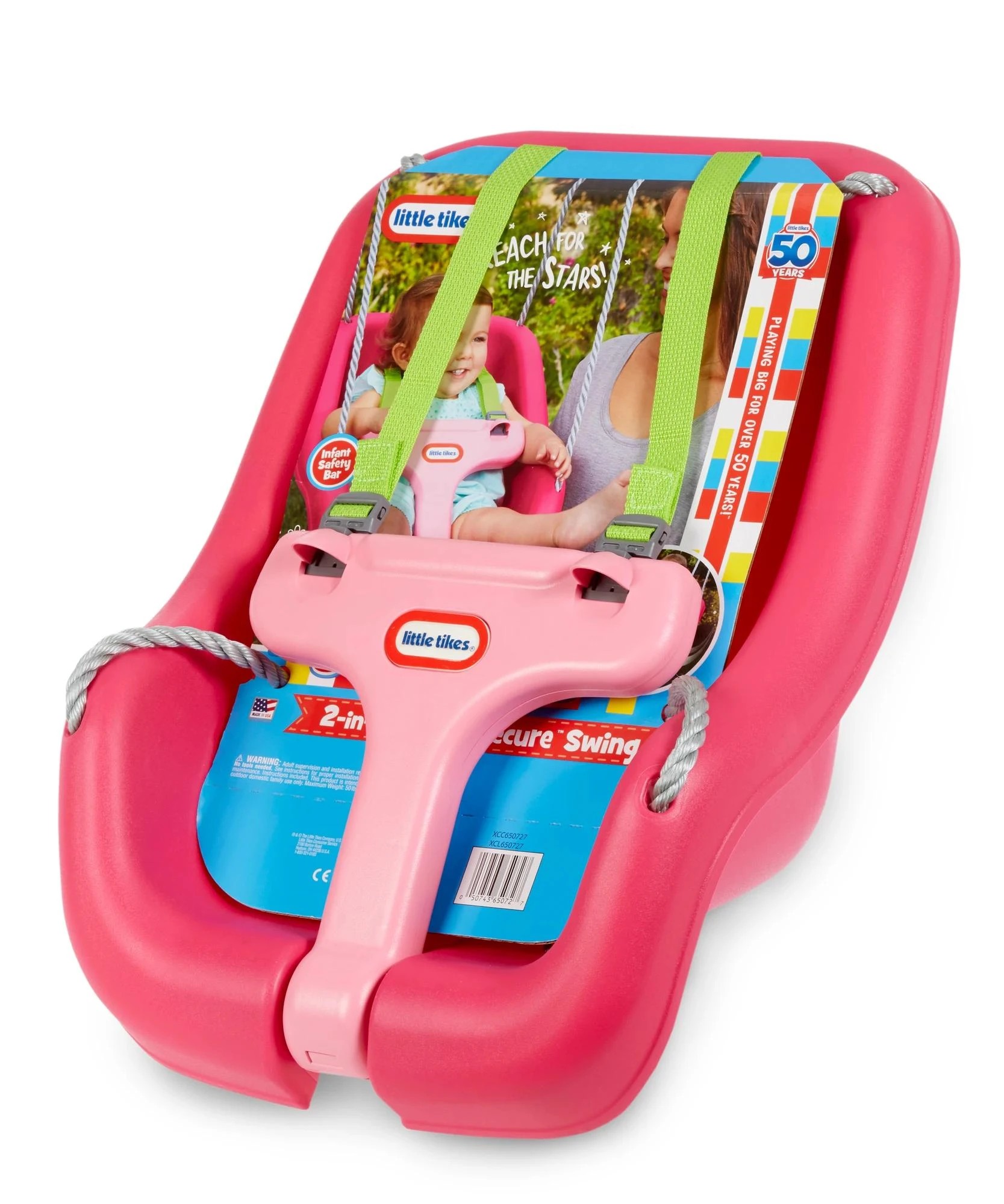 3 Little Tikes 2-in-1 Snug and Secure Swing - - Pink, 3 of 4