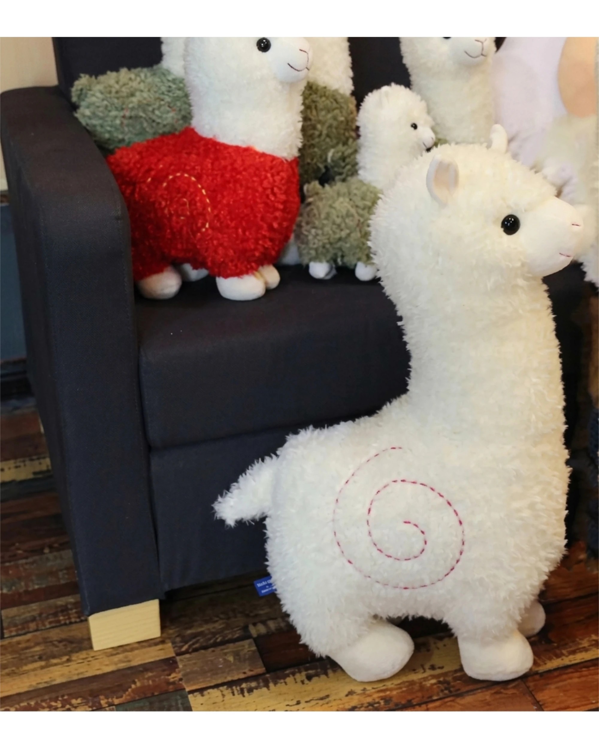 2 Cotton More Coral Fleece Polyester Large Alpaca Plush Toy 100cm - White, 2 of 3