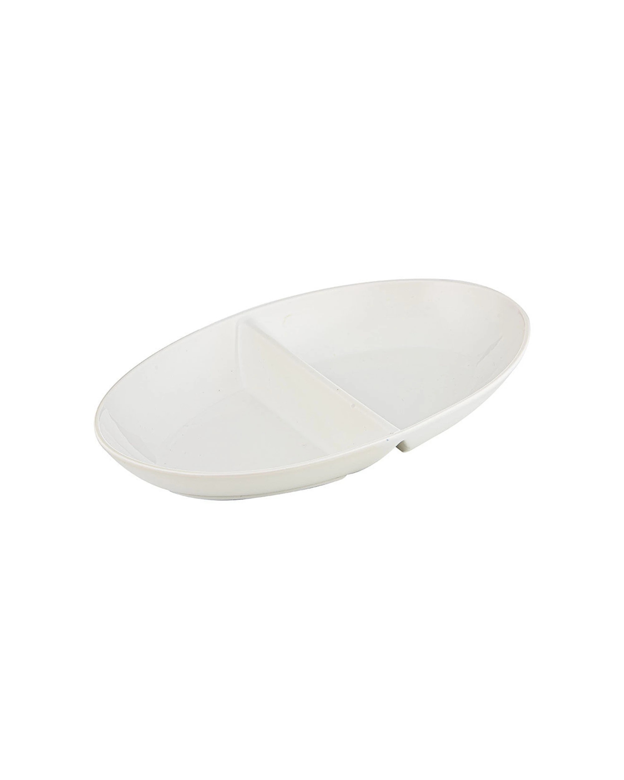 1 Ladelle Alto Serve & Share 2 Part Dish Bowl 35x23cm - White, 1 of 2