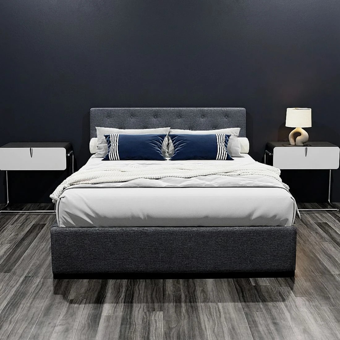 5 Artiss Bed Frame Double Size Gas Lift VILA - Charcoal, 5 of 10