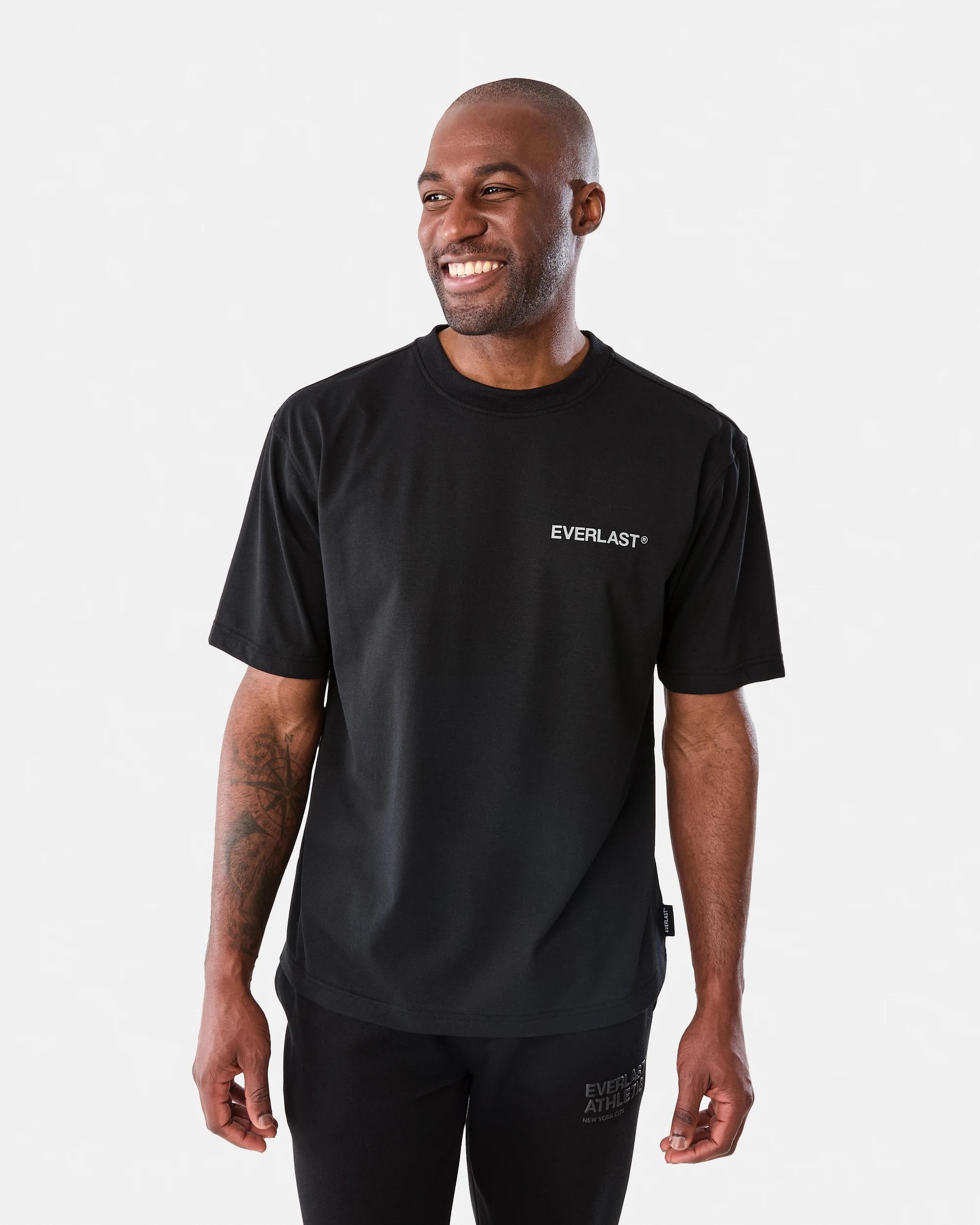 1 Everlast Mens Athletic Division Crew Neck T-shirt Black, 1 of 8