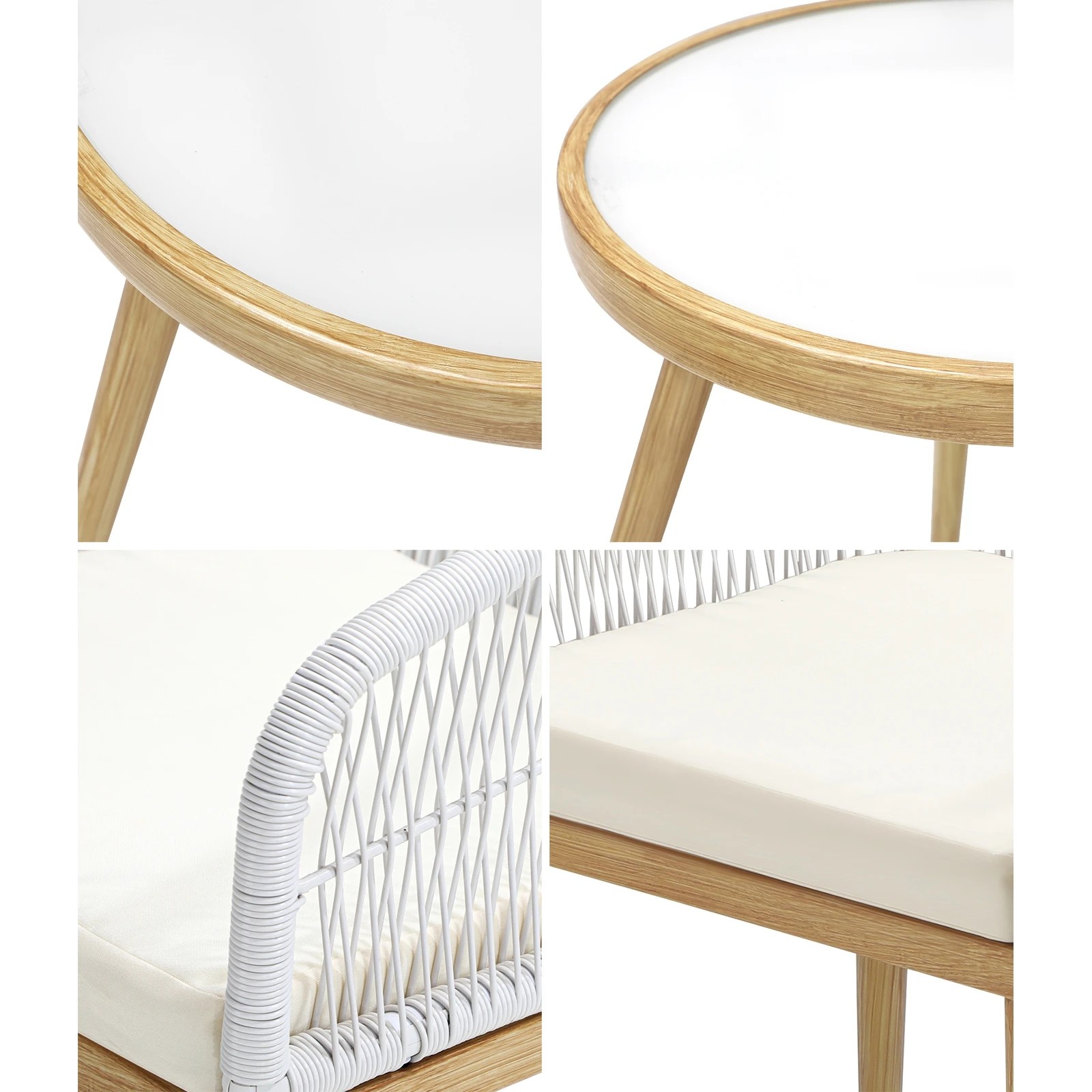 5 Livsip Outdoor Furniture Lounge Setting Chairs 2x Bistro Patio Garden Set
 - Multi, 5 of 10