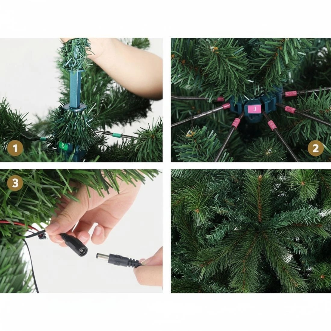 7 Jingle Jollys Christmas Tree 2.4M Xmas Tree Decoration 8 Light Mode Colour - Multi, 7 of 8