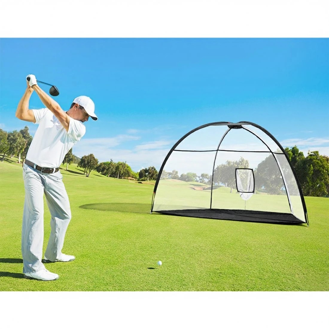 5 Everfit 3.5m Golf Practice Net Portable Training Aid Driving Target Tent - Multi, 5 of 6