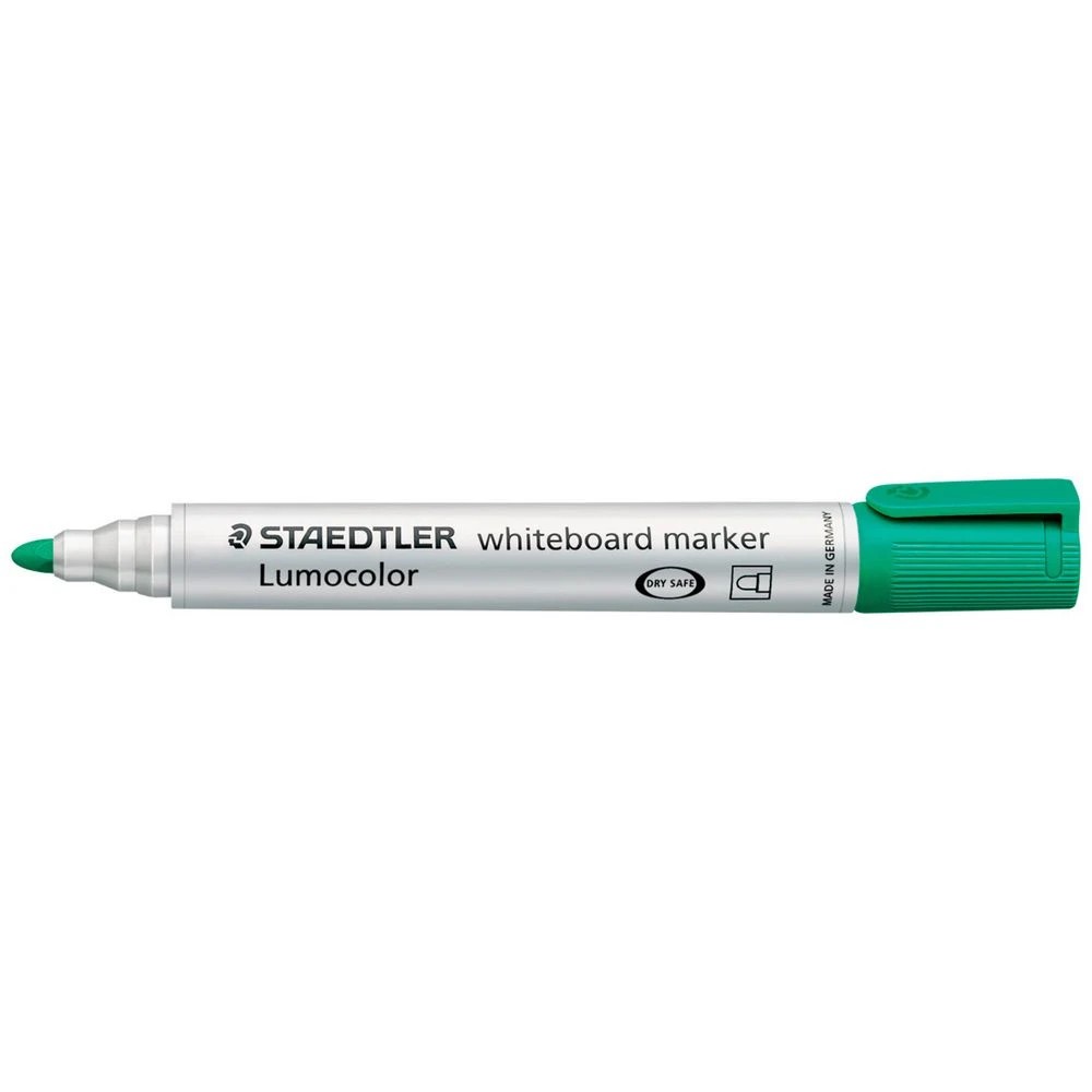 1 Staedtler Lumocolor Whiteboard Marker Bullet Green, 1 of 3
