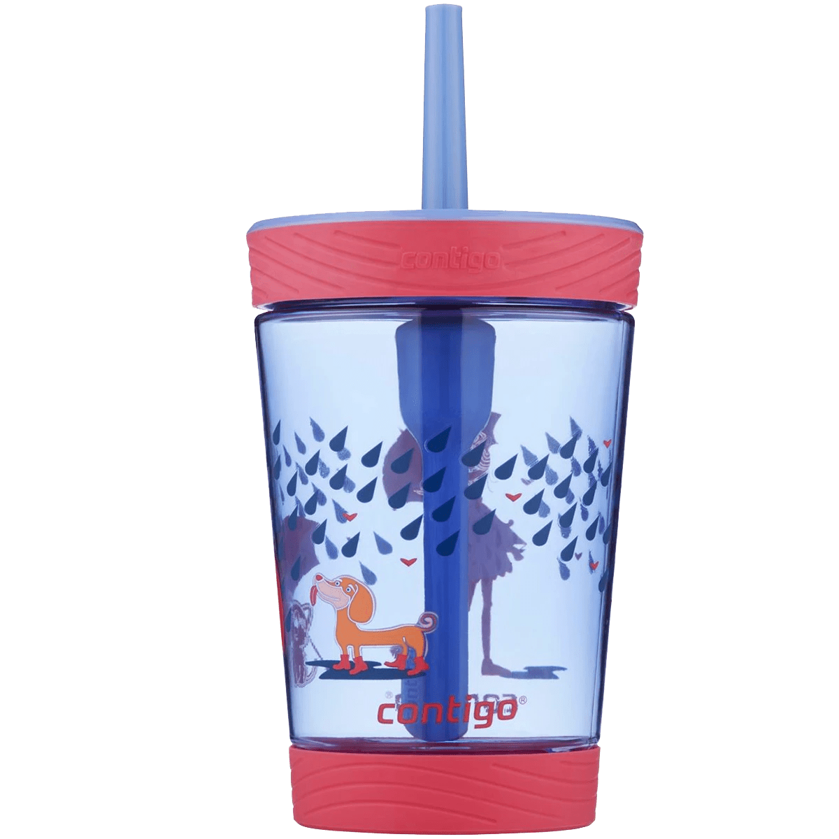 2 Contigo Spill Proof Drink Tumblers Raining Cats & Dogs (SET OF 4) - Blue, 2 of 2