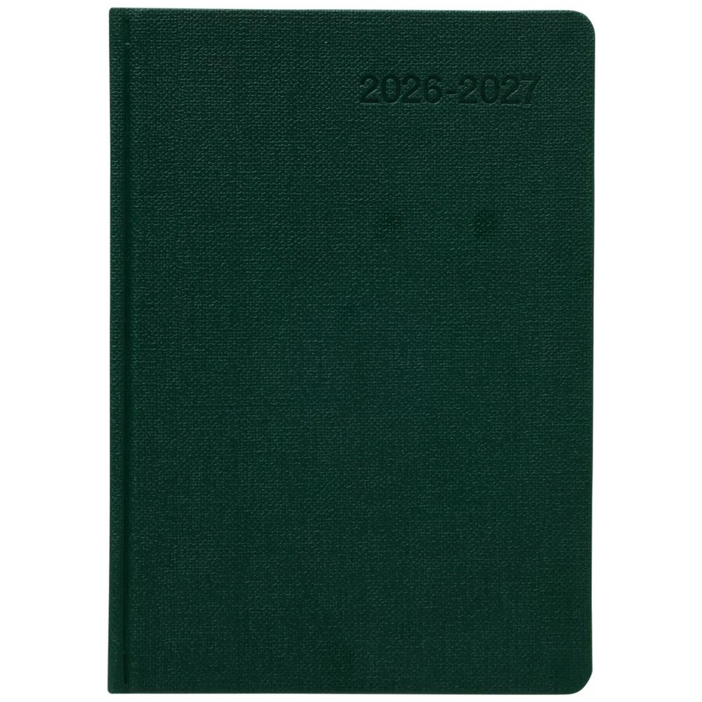 2 J.Burrows A5 Day to Page Textured FY26/27 Diary Green, 2 of 6