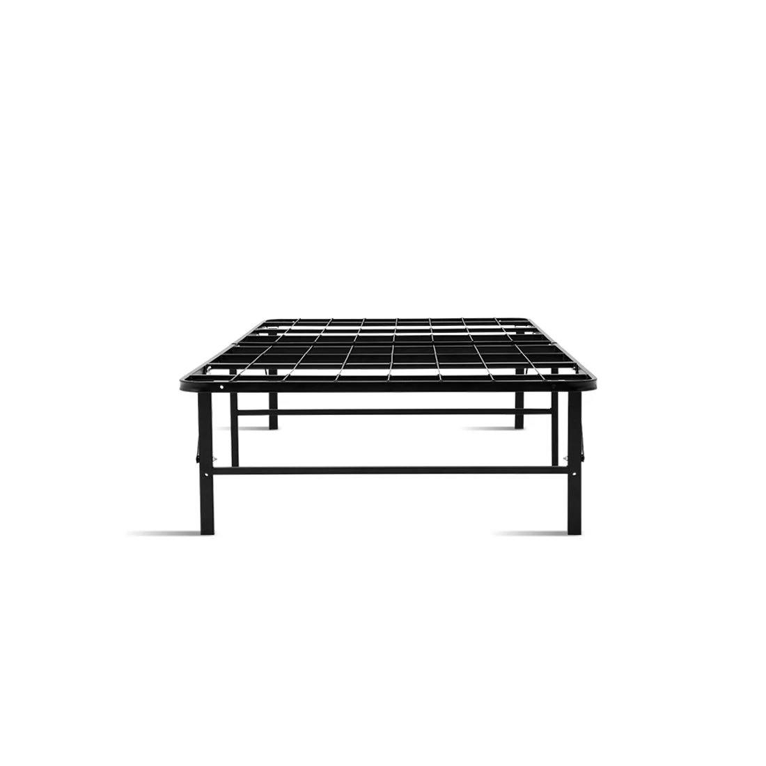 3 Artiss Folding Bed Frame Metal Base - Black, 3 of 8