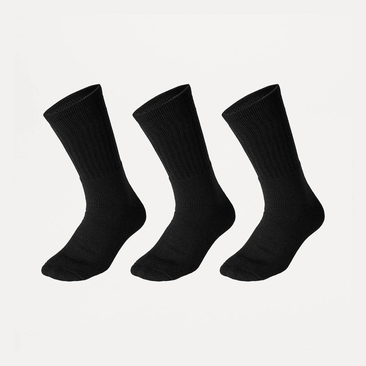 1 3 Pack Work Socks BLACK, 1 of 3