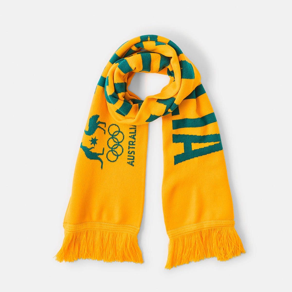 10 Active Unisex Olympics Team Aus Scarf Oz Yellow, 10 of 10