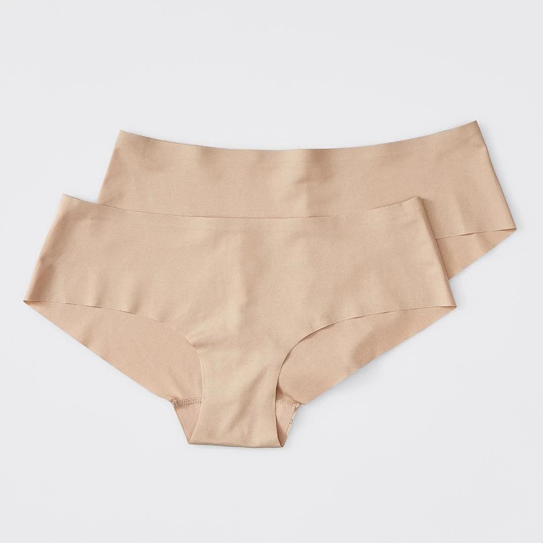 1 Target 2 Pack Bonded No Show Hipster Briefs LATTE BROWN, 1 of 6