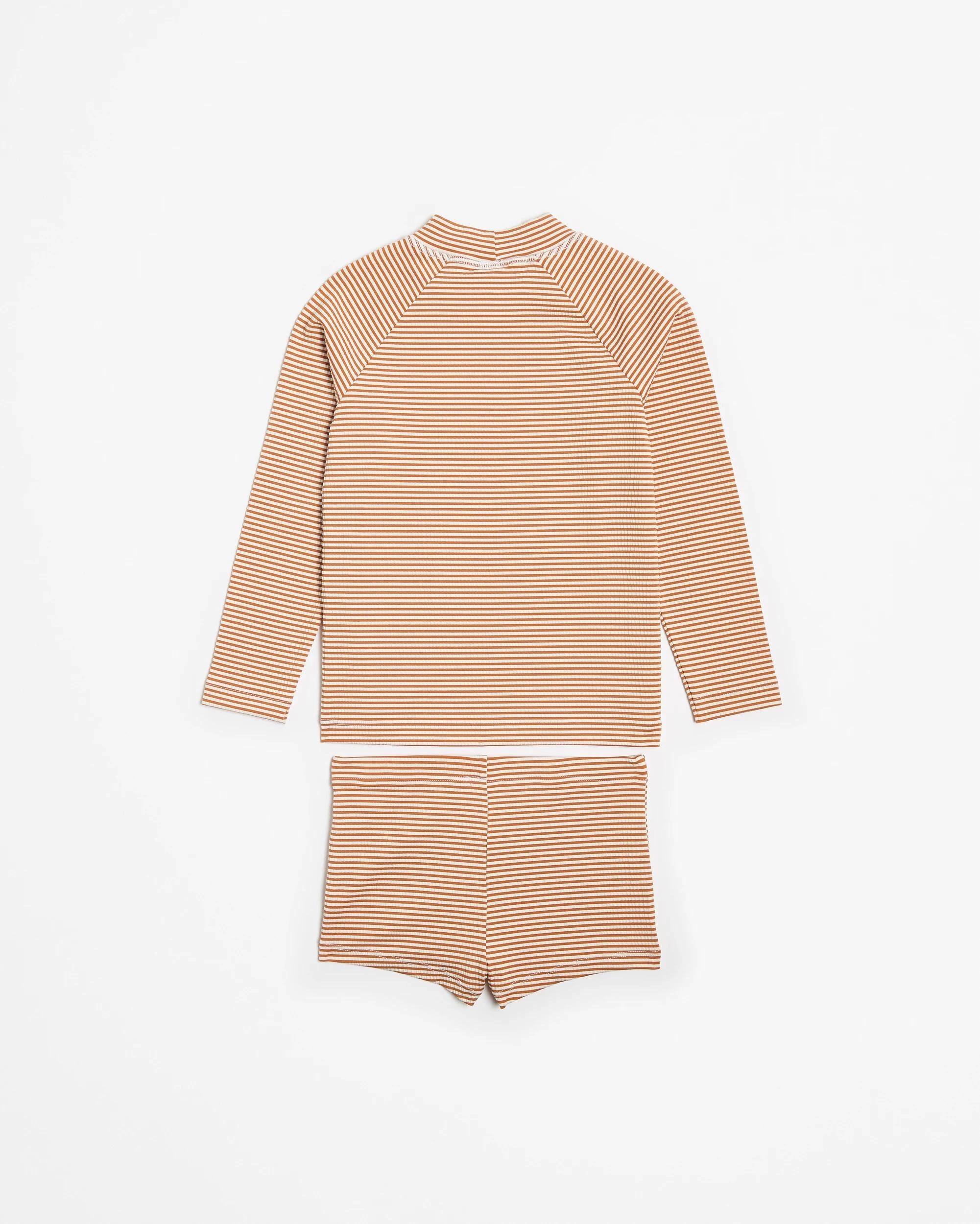 3 Target Swim Rashie and Short 2 Piece Set ORANGE STRIPE, 3 of 3