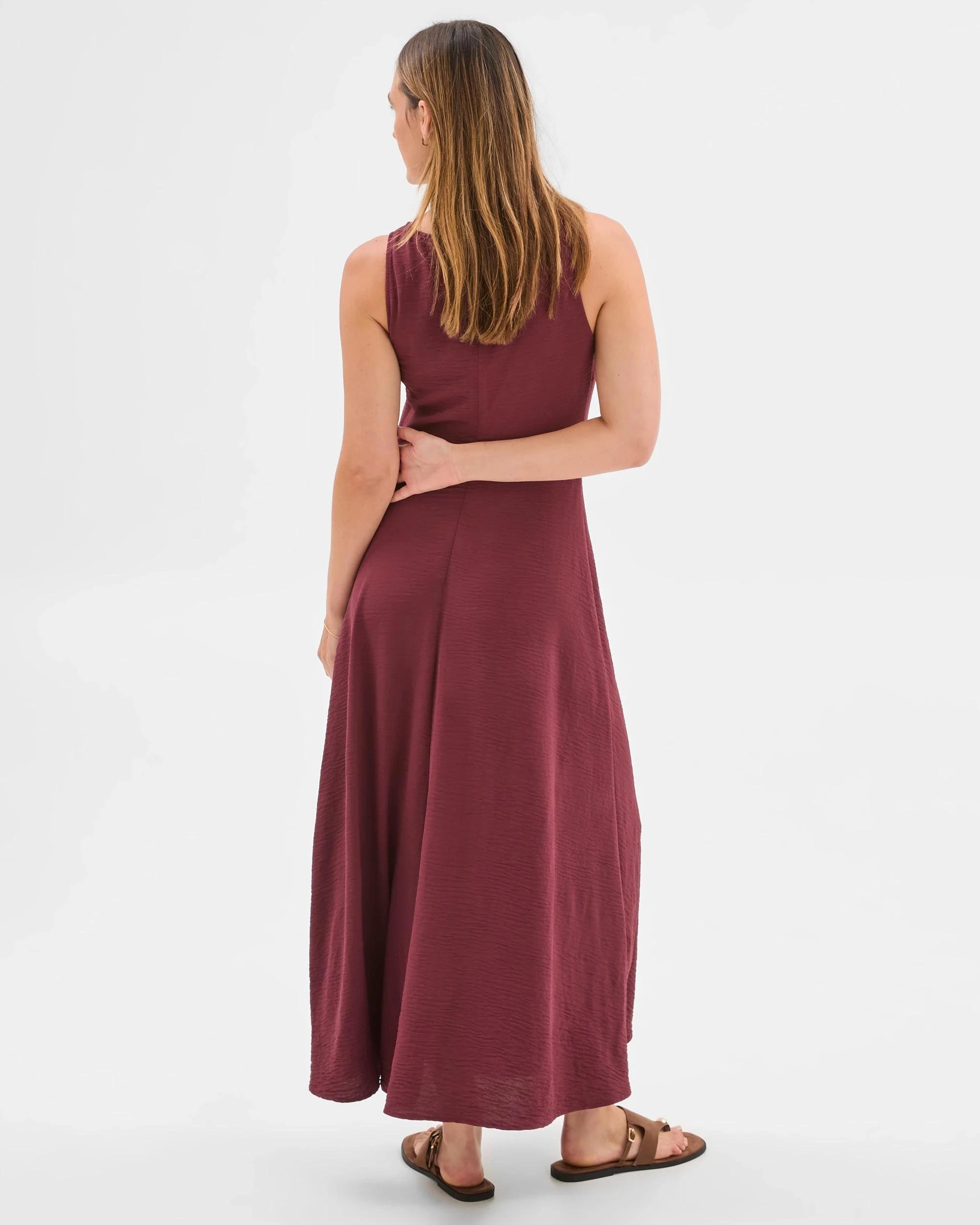 4 Preview Sleeveless Hanky Hem Dress TAWNY PORT, 4 of 6