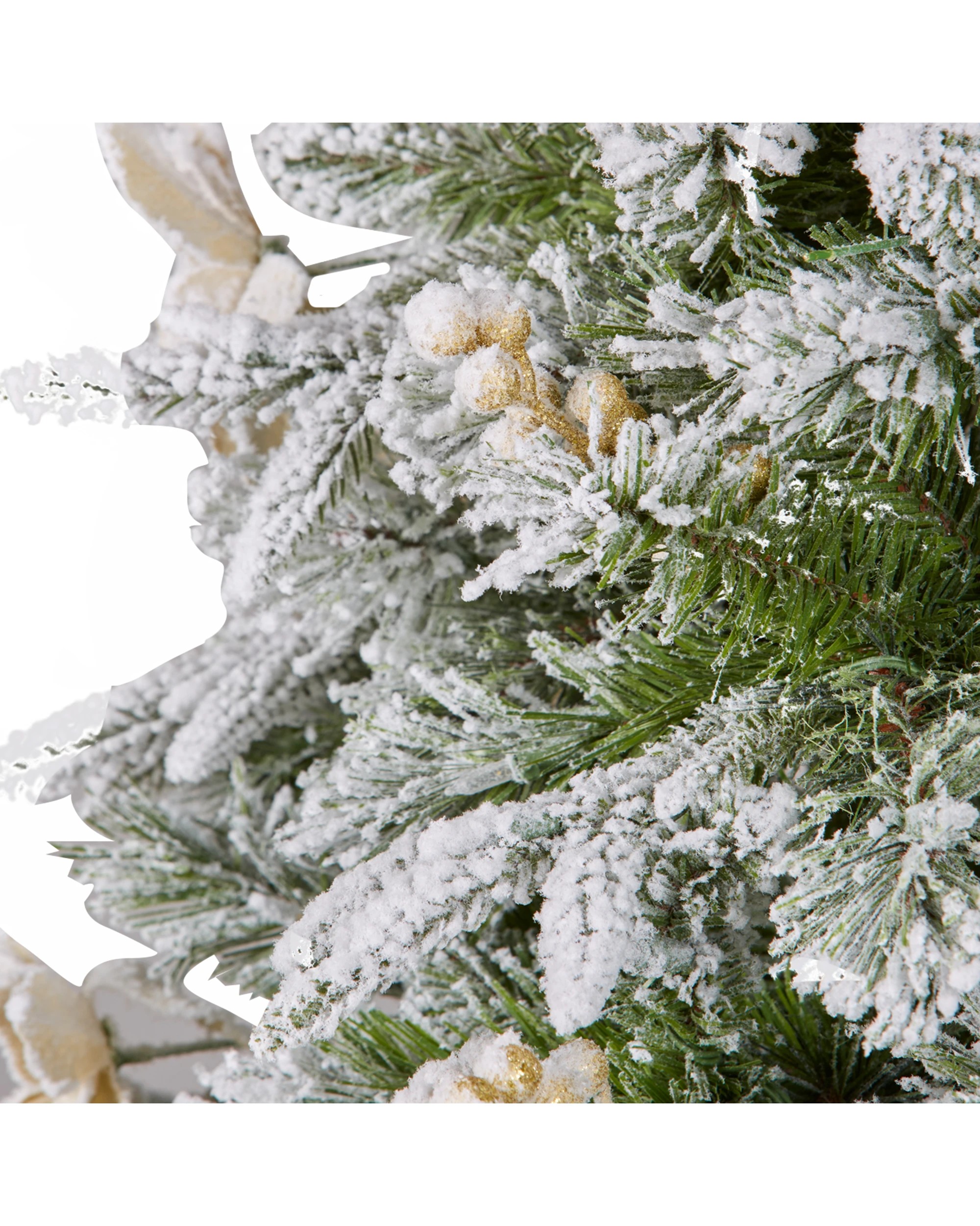 2 Christabelle 2.74m Christmas Garland Snow Frosted Colonial Tree Decoration Ornament White Green, 2 of 7