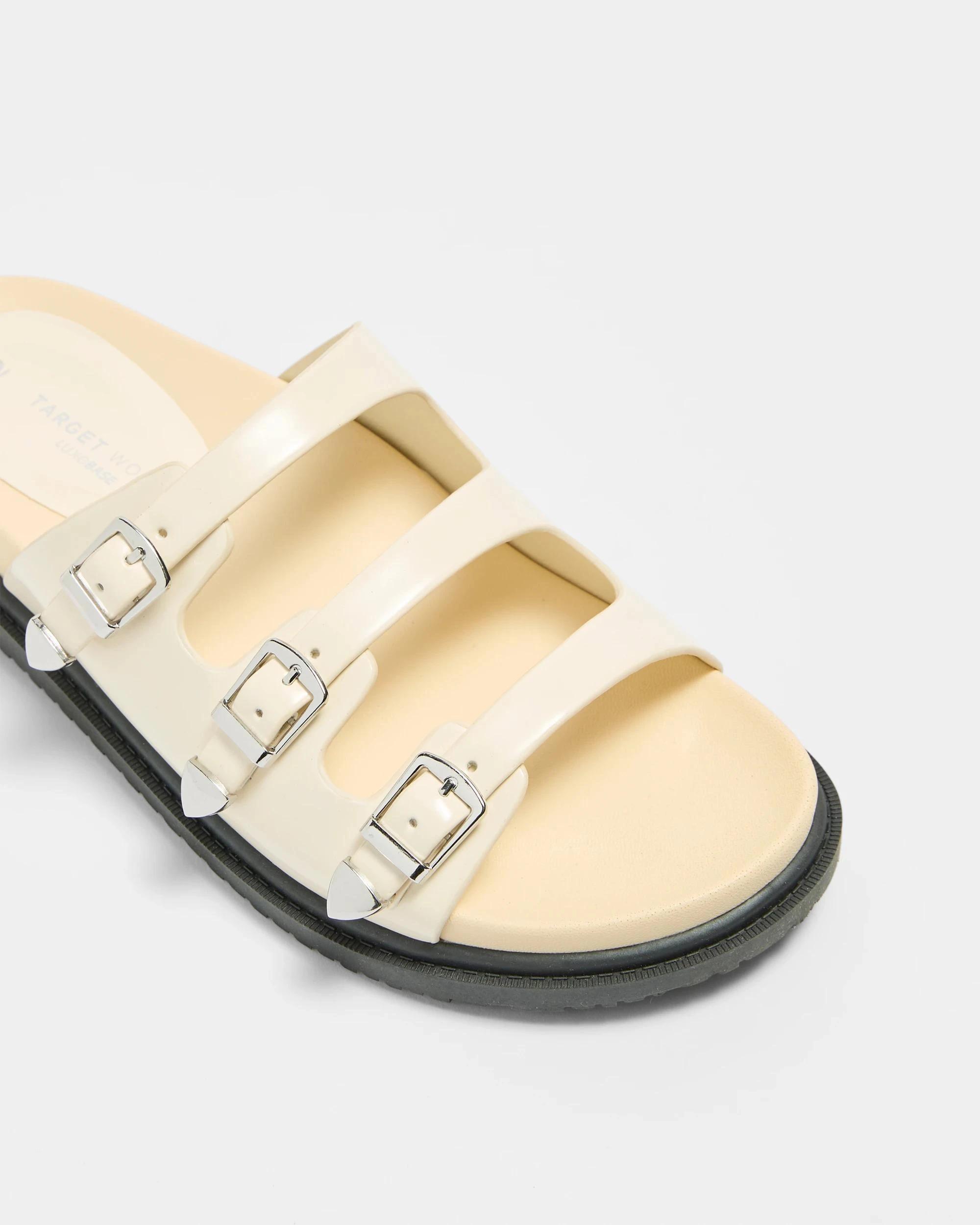 2 Target Womens Triple Strap Flat Sandal - Cyprus IVORY PATENT, 2 of 3