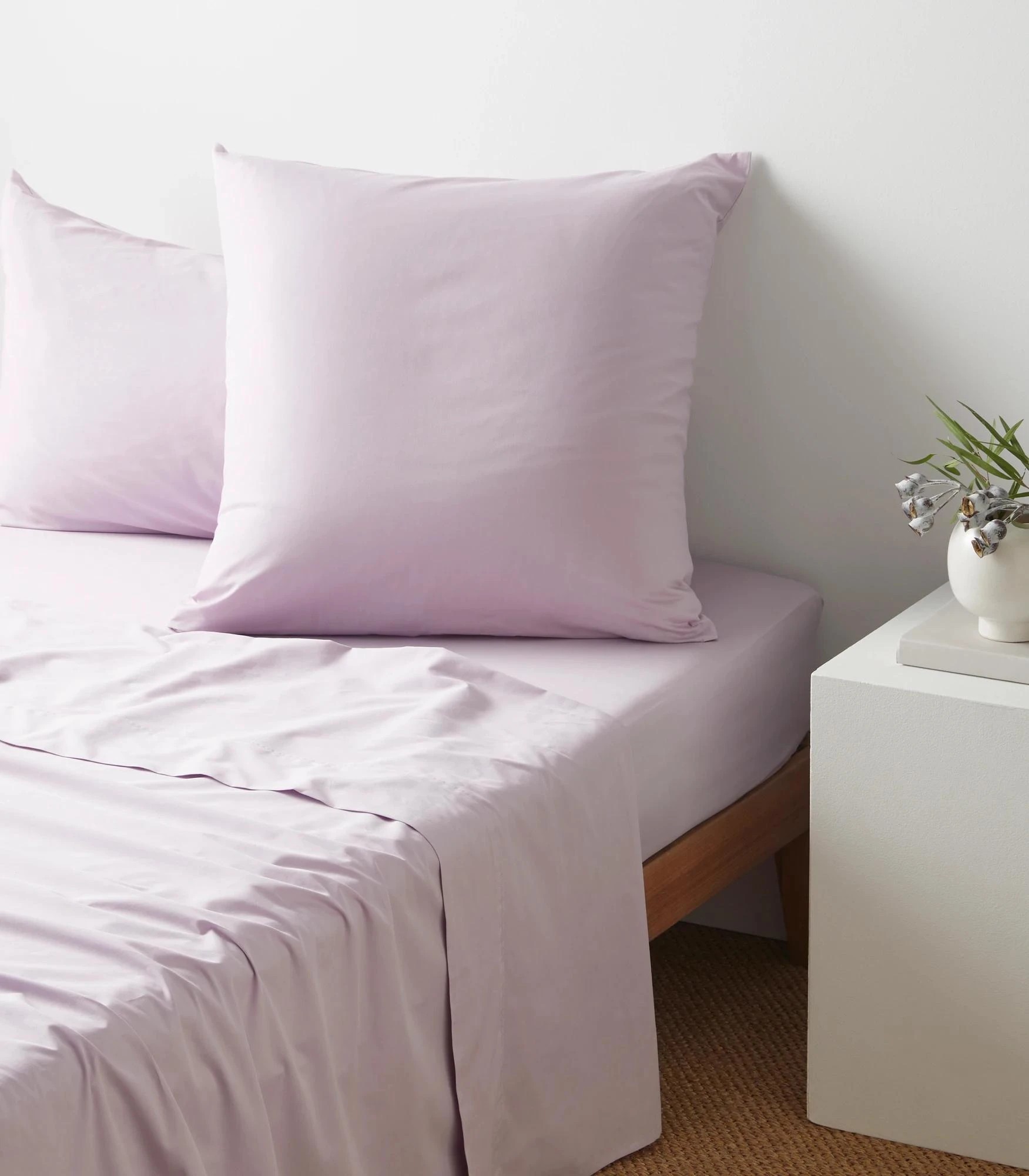 1 Target Australian Cotton 250 Thread Count European Pillowcases 2 Pack - Queen Bed - Purple, 1 of 2