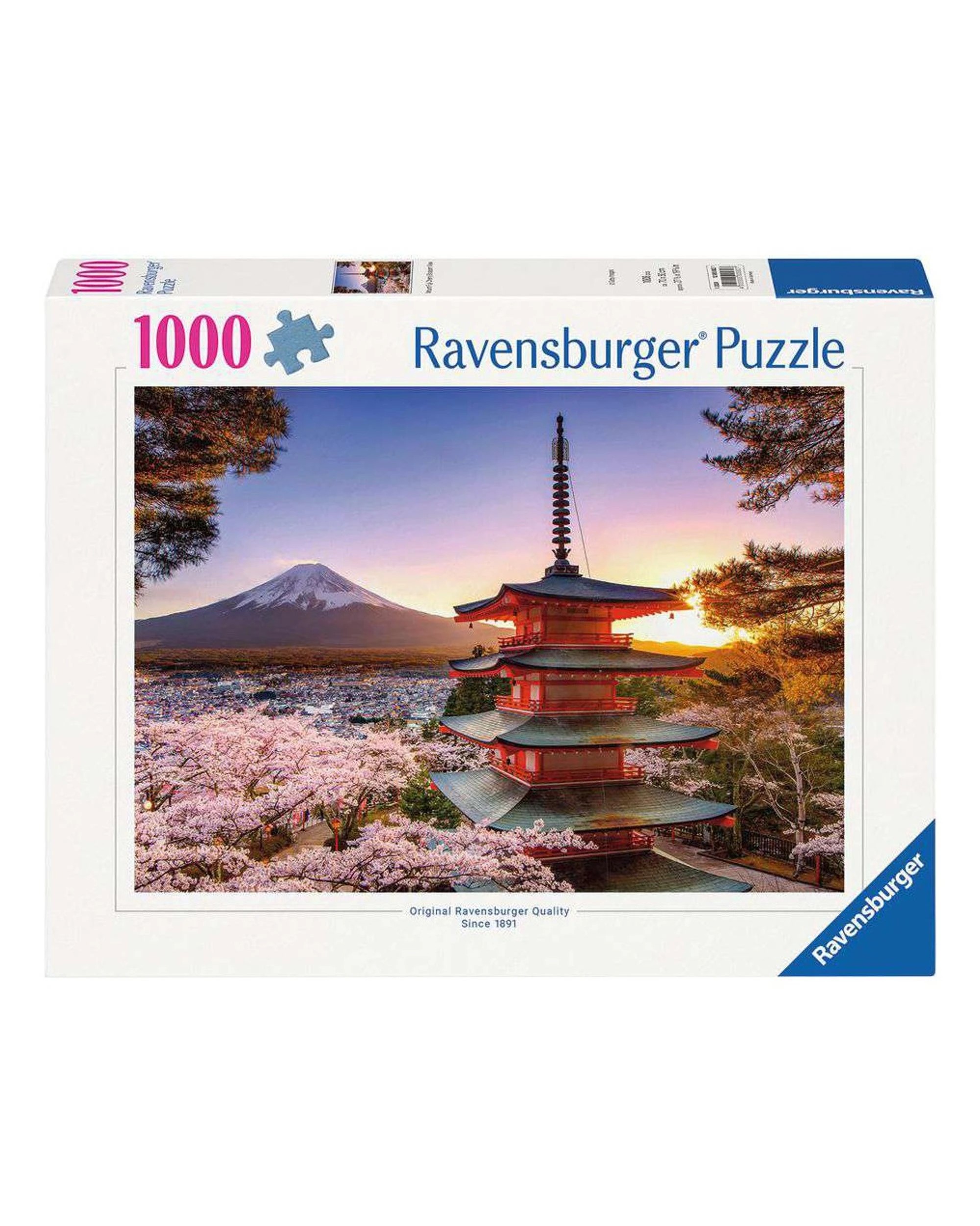 1 Ravensburger Mount Fuji Cherry Blossom View 1000 Piece Jigsaw Puzzle, 1 of 2