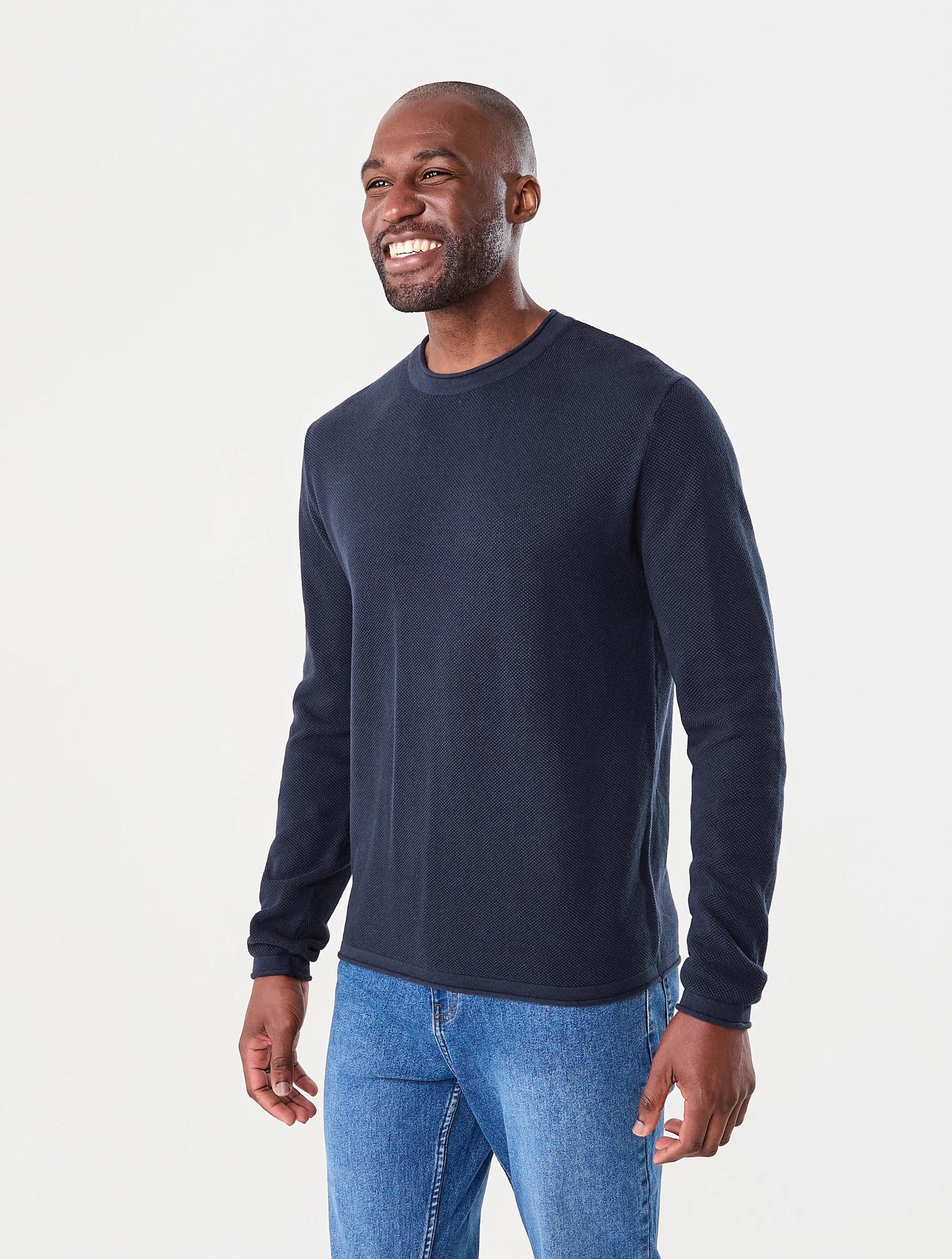 2 Lightweight Textured Knit Jumper Sky Cptn, 2 of 7