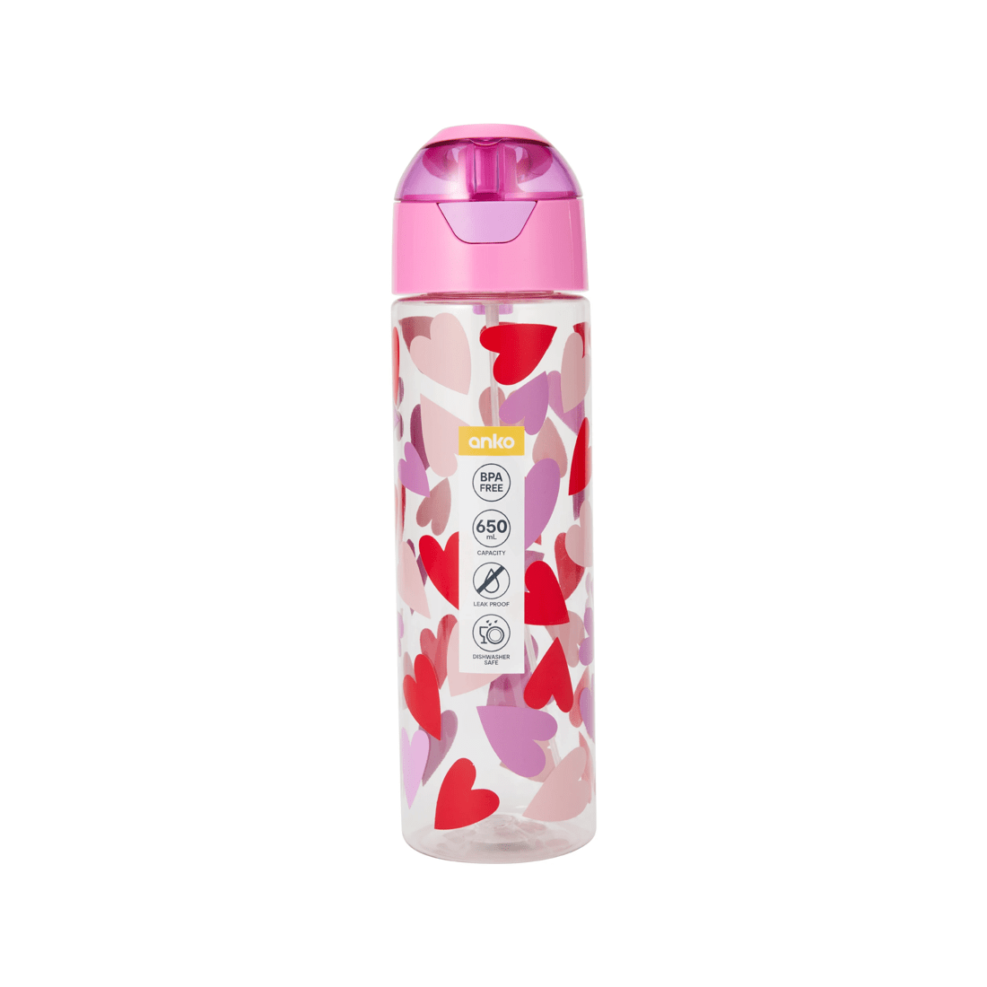 6 650ml Hearts Spray Drink Bottle, 6 of 6