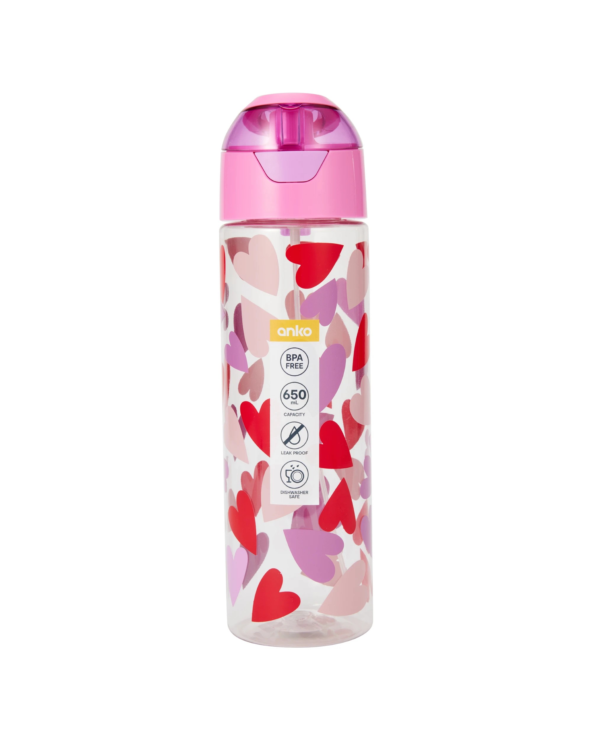 6 650ml Hearts Spray Drink Bottle, 6 of 6
