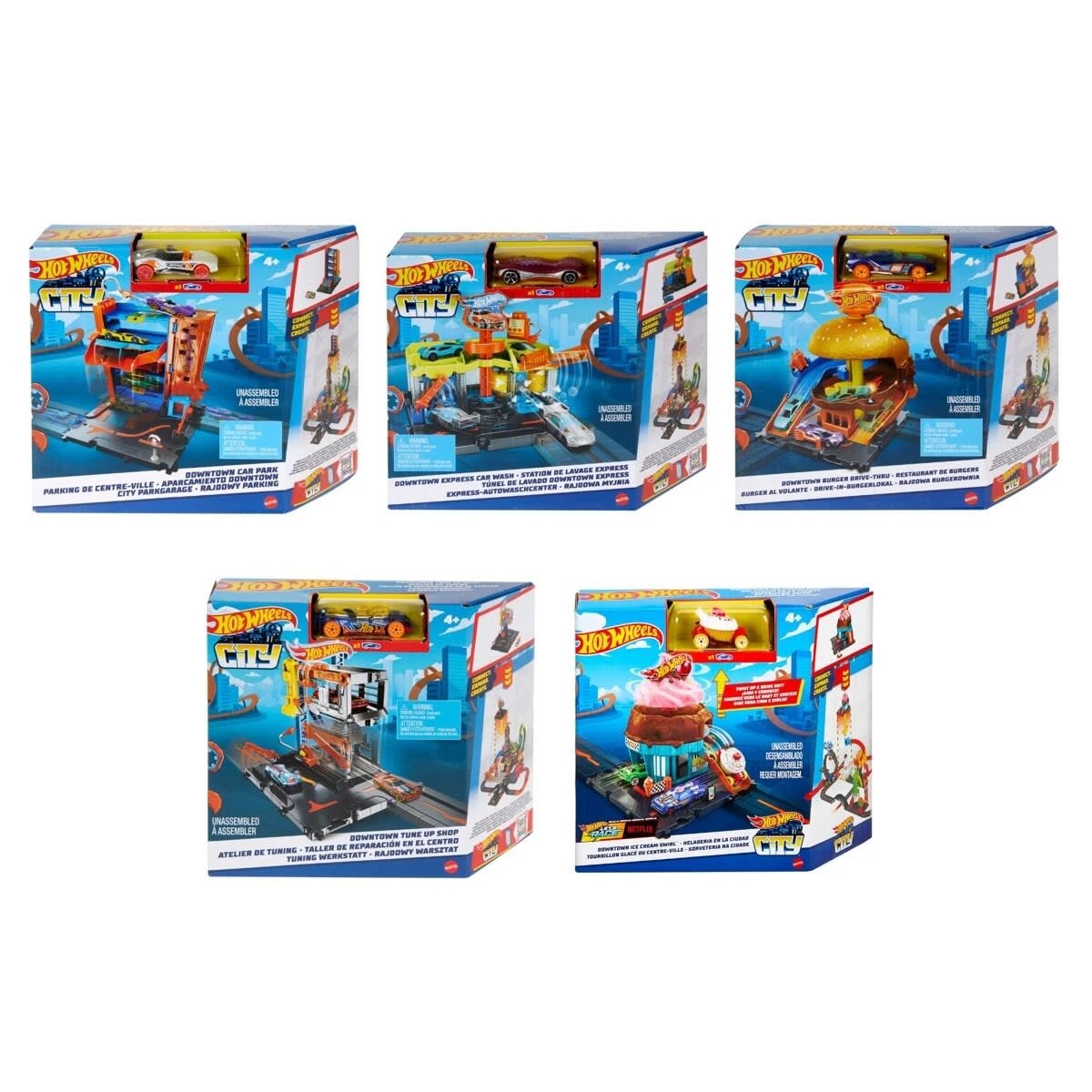 1 Hot Wheels City Downtown Track Set - Assorted, 1 of 6