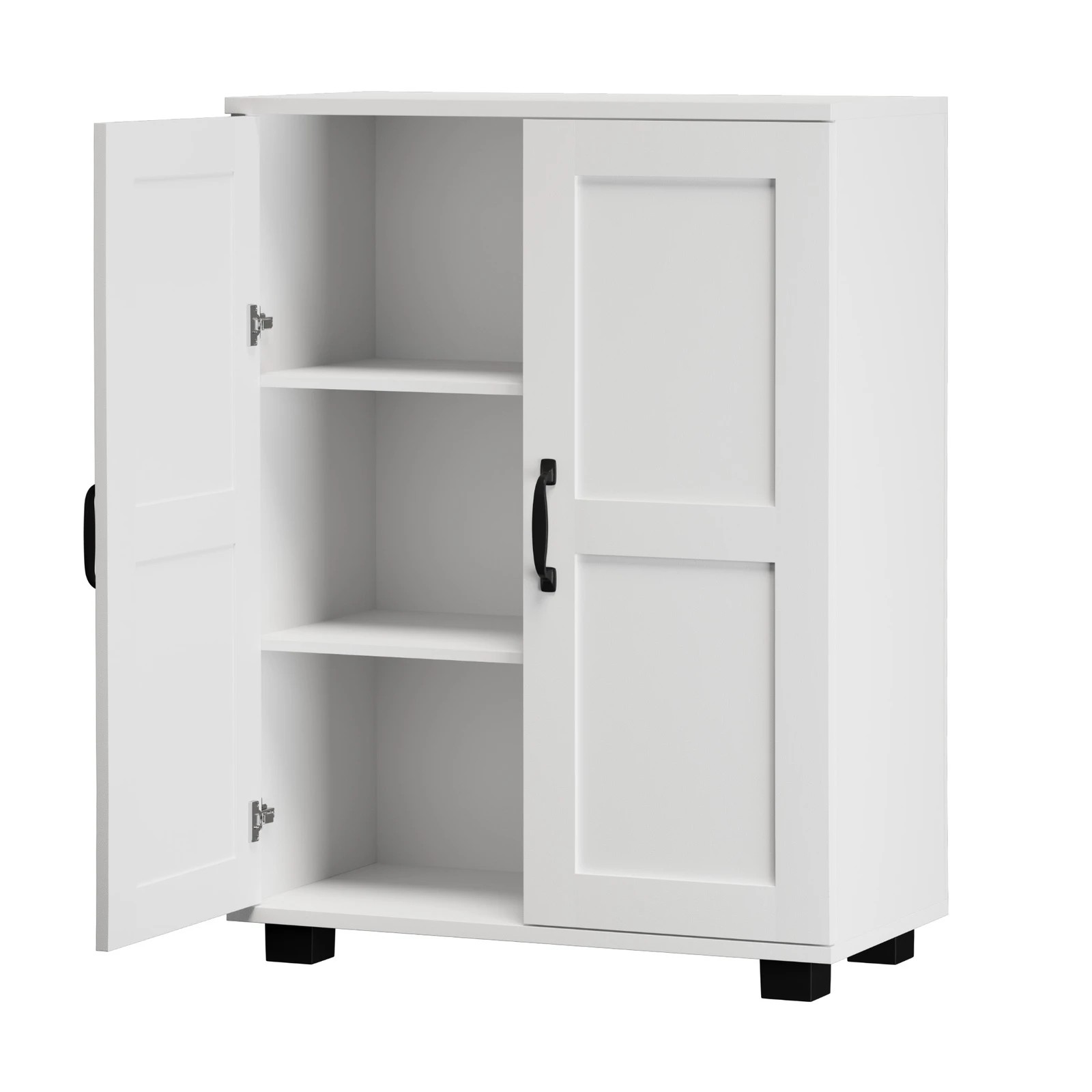 6 Oikiture Storage Cabinet Buffet Sideboard 2 Door Cupboard
 - White, 6 of 9