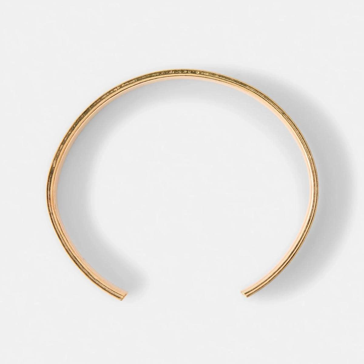 1 2 Colour Cuff Bracelet - Black and Gold Tone Gold, 1 of 5