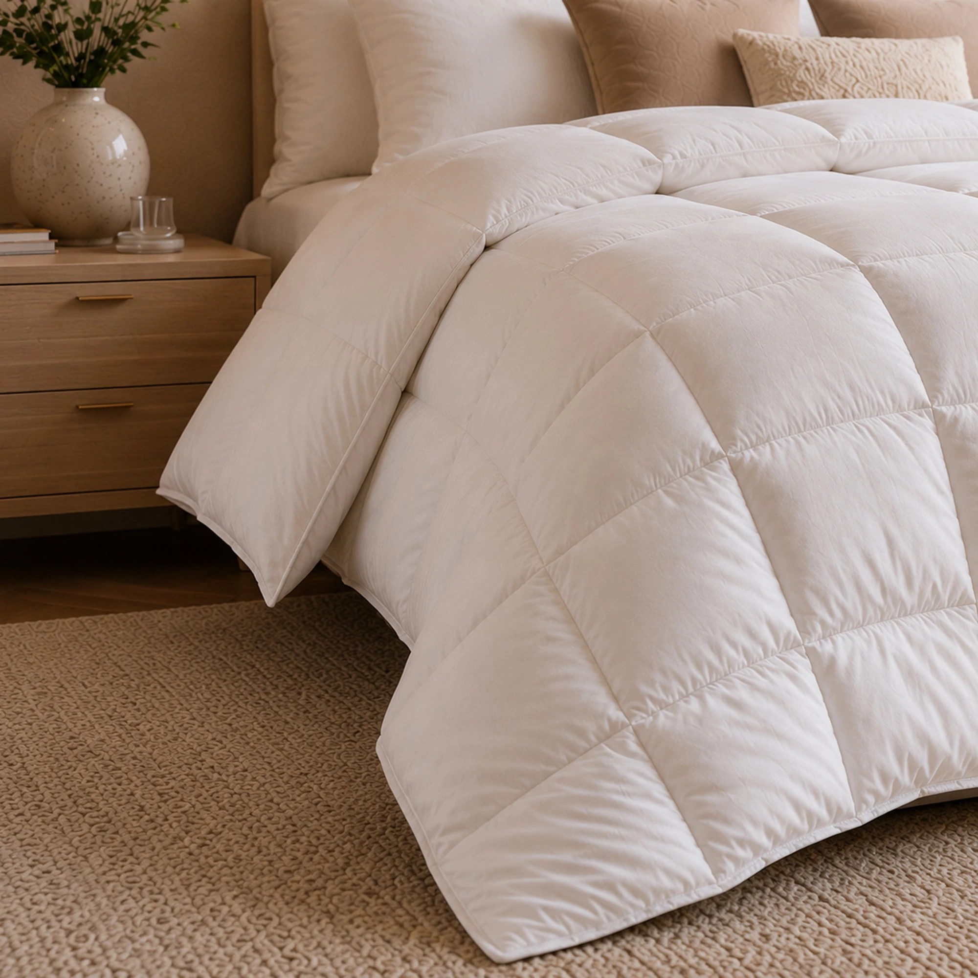 4 Royal Comfort 85/15 Duck Feather & Down Medium Warmth Quilt - Double Bed - White - Double Bed - White, 4 of 4