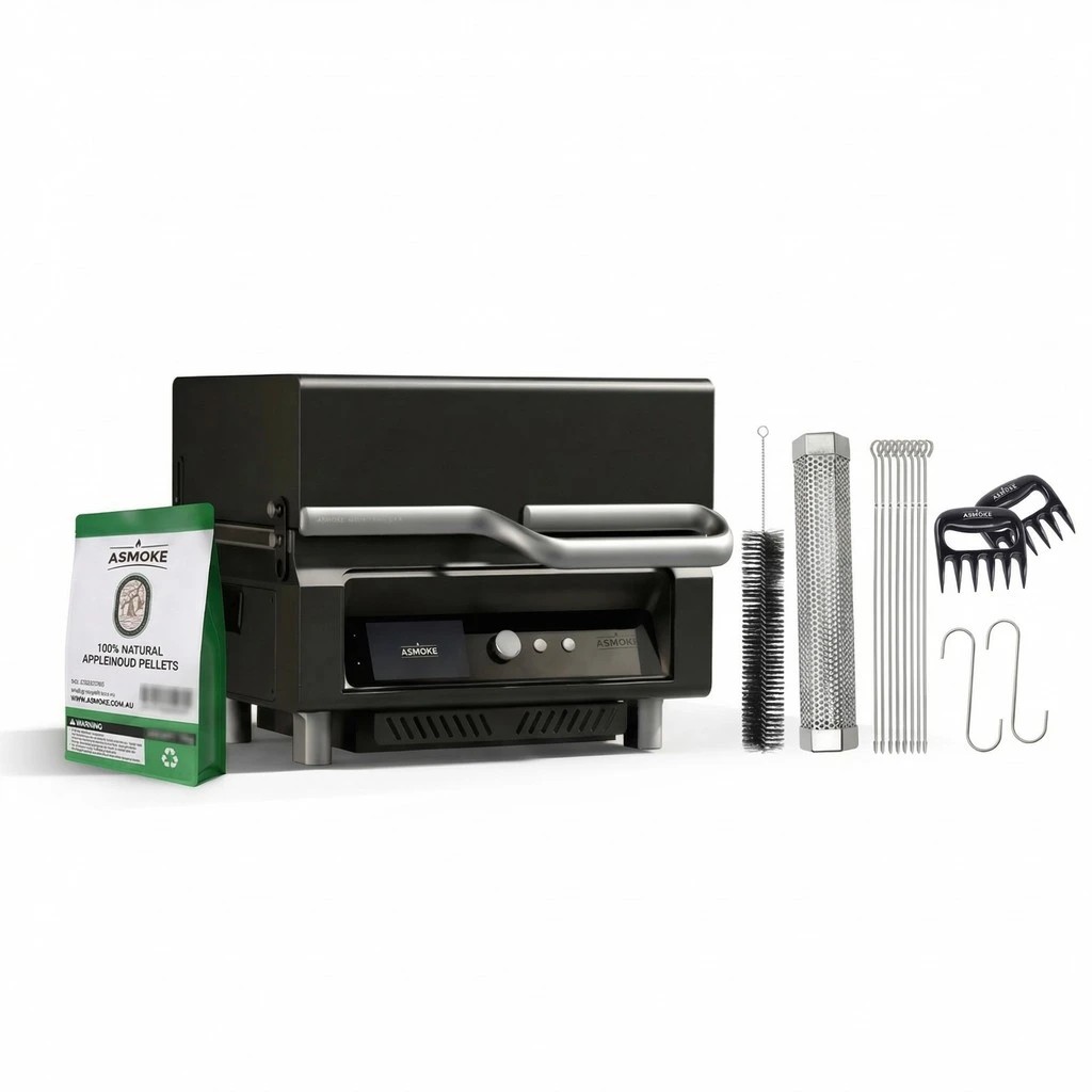 1 ASMOKE Essential Portable Smart Wood Pellet Grill & Pitmaster Accessory Bundle with 5lb Applewood - Multi, 1 of 6