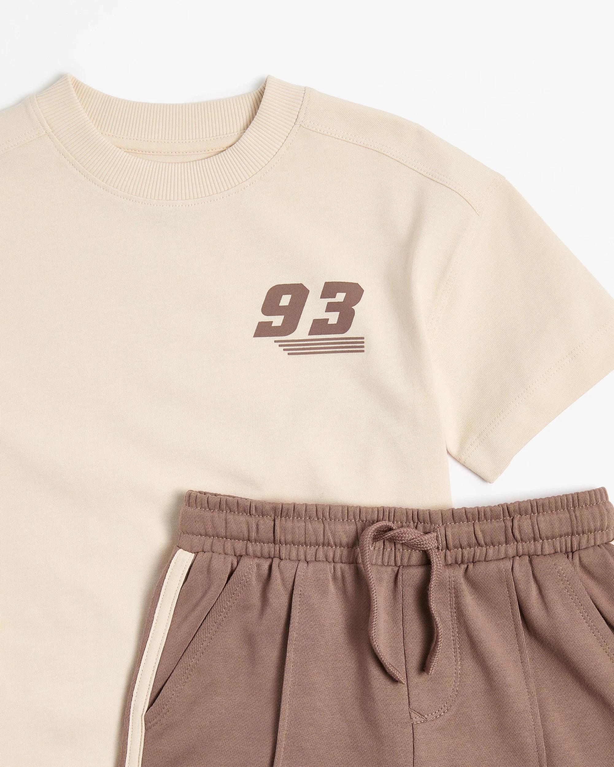 6 Target Kids Australian Cotton T-Shirt and Short 2 Piece Set BROWN, 6 of 6