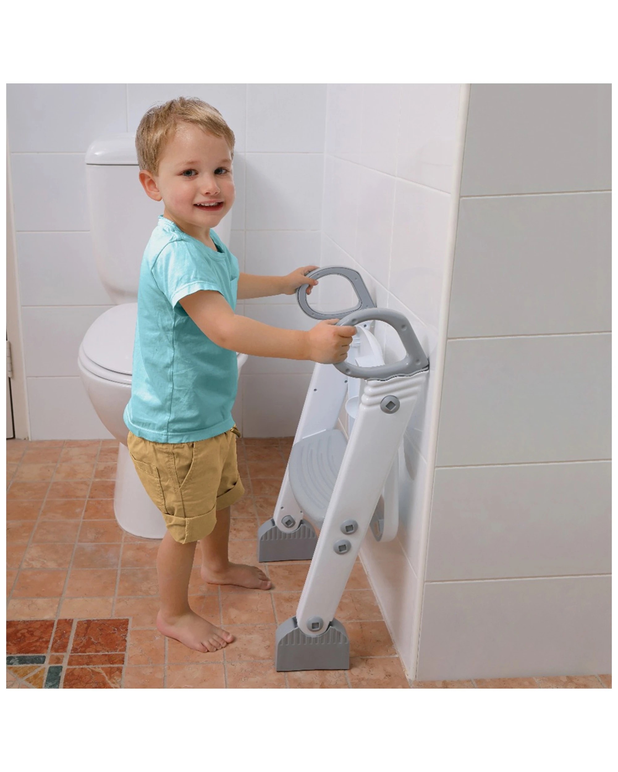 2 Dreambaby Step-up Toilet Topper Stool Seat Adjustable /white Kids Toddler 18m+
 - Grey, 2 of 3