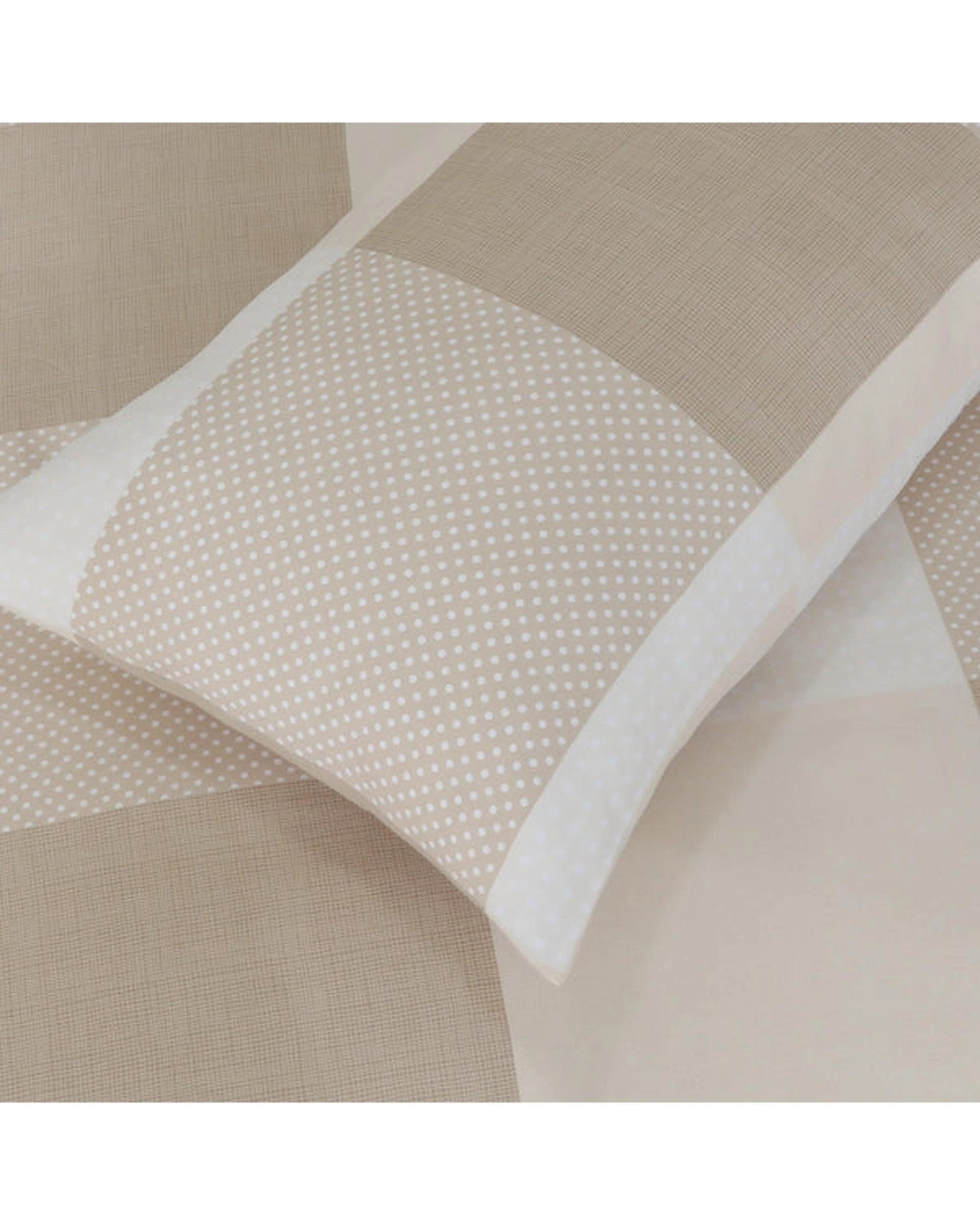 5 Amsons Quilt Cover Set With Extra Standard Pillow Covers - Double Bed - Beige, 5 of 6