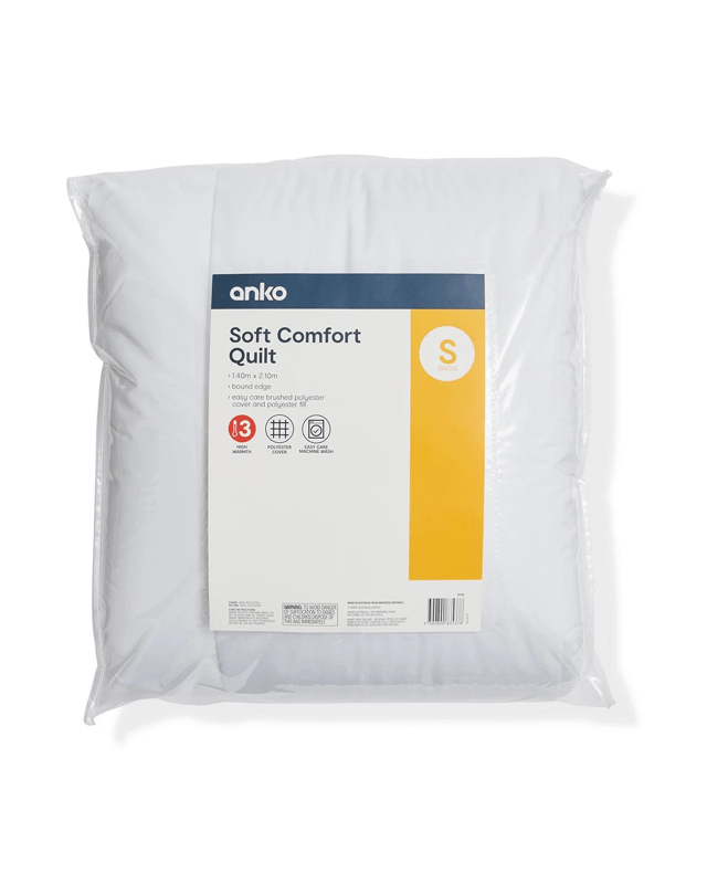 High Warmth Soft Comfort Quilt - Single Bed, W