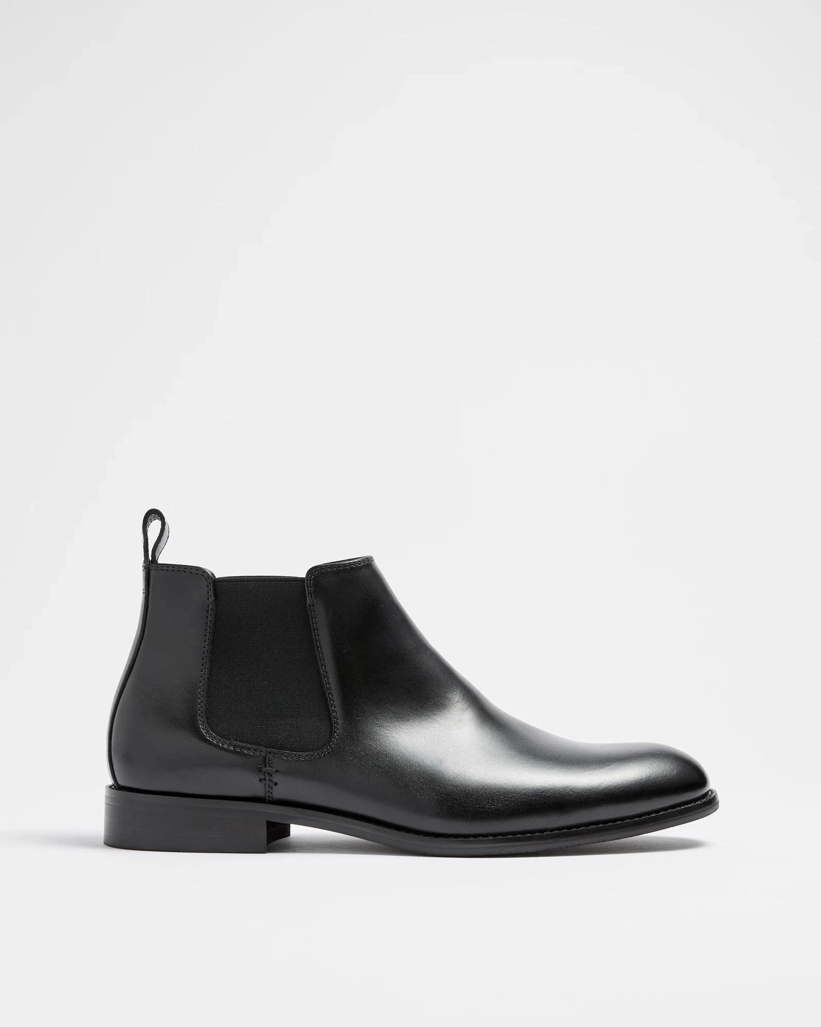 1 Target Mens Leather Chelsea Boot - James BLACK LEATHER, 1 of 3