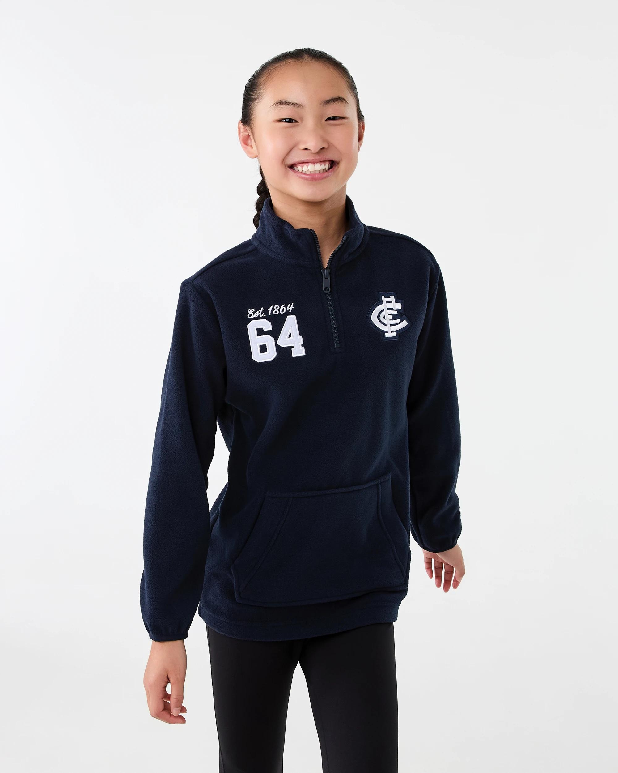 1 Official AFL Kids Polar Fleece Jacket Carlton, 1 of 10