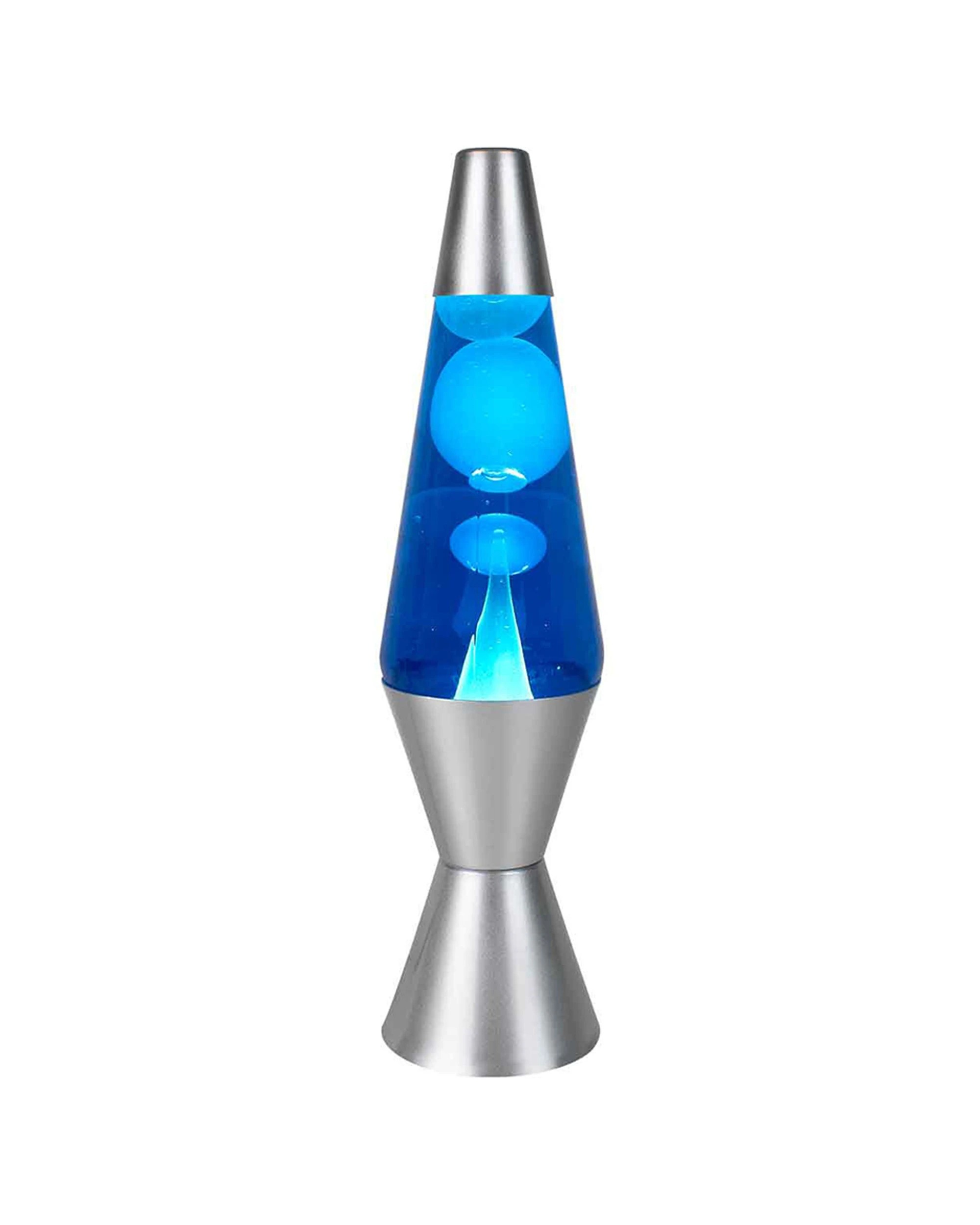 1 Blue White Wax Liquid Lava Lamp Retro Style Desk/bedside Light Home Decor 37cm
 - Blue, 1 of 3