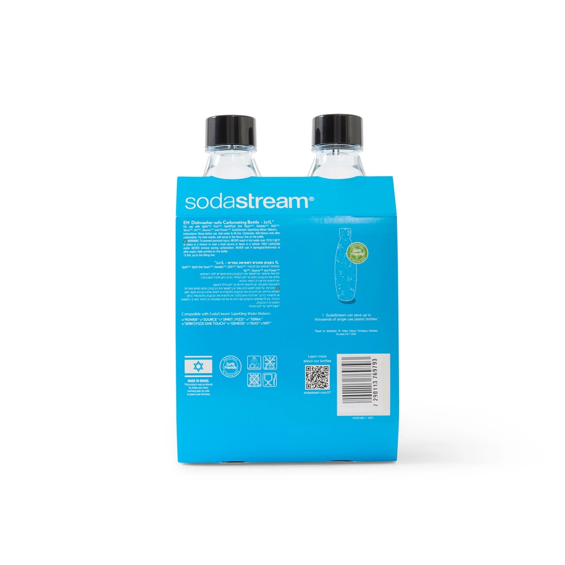 2 2 Pack 1L Sodastream Black Fuse Bottles, 2 of 3