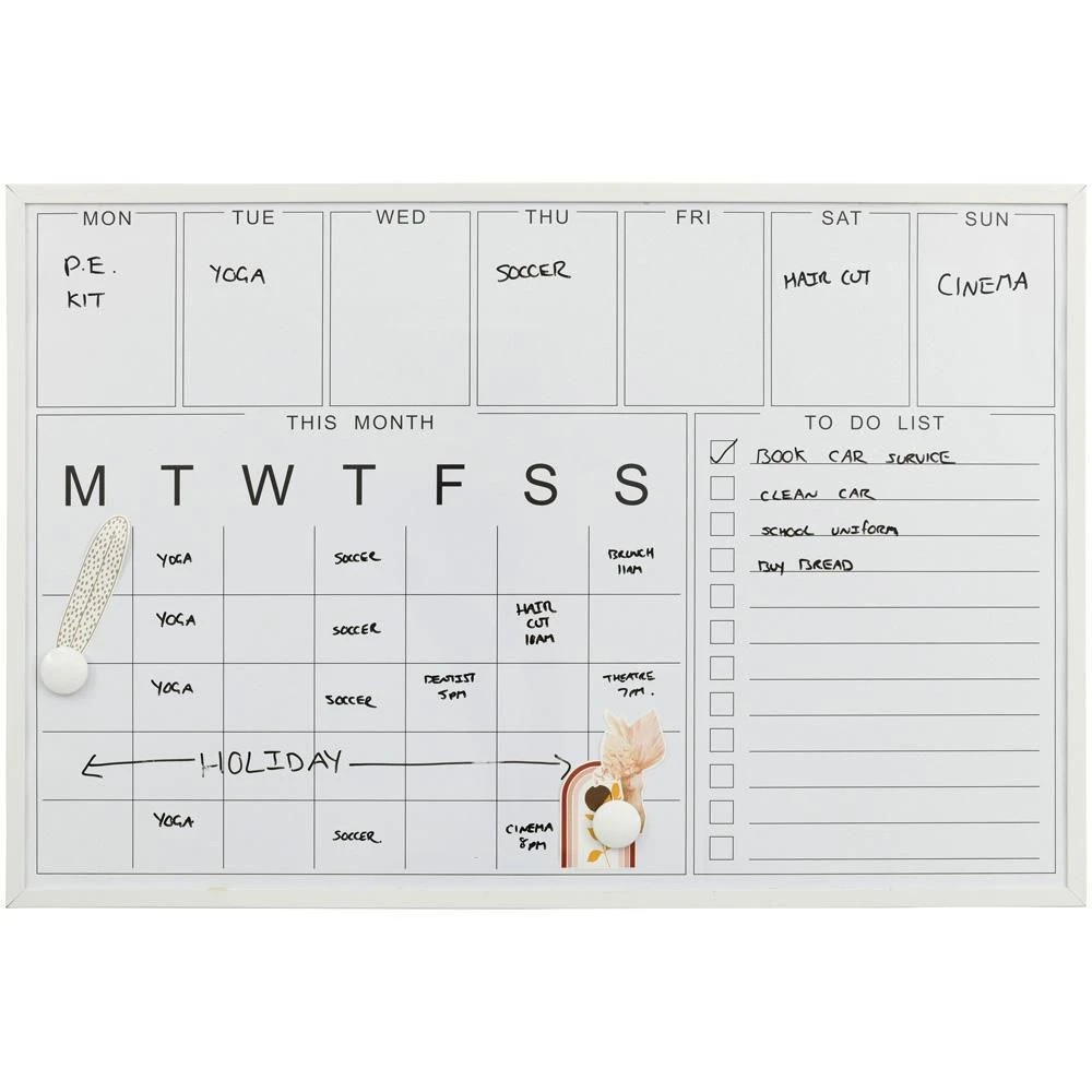 8 Otto Monthly & Weekly Planner Board 900 x 600mm White, 8 of 8