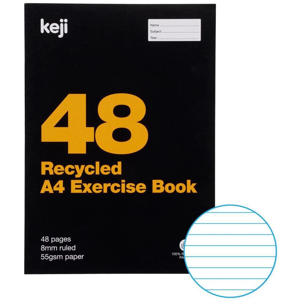 1 Keji A4 55gsm 8mm Ruled Exercise Book 48 Page, 1 of 4