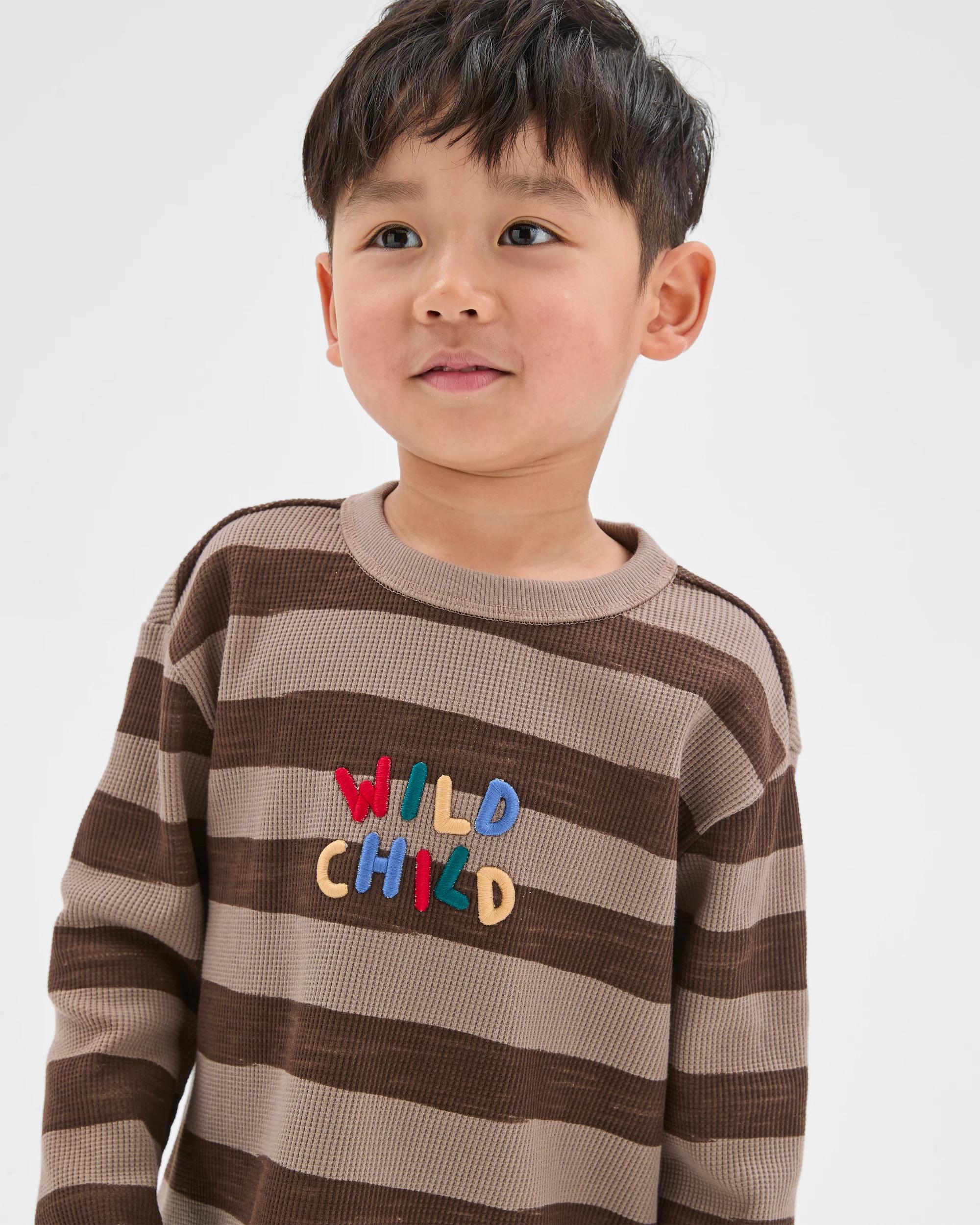 6 Target Kids Australian Cotton Long Sleeve Stripe T-Shirt BROWN, 6 of 8