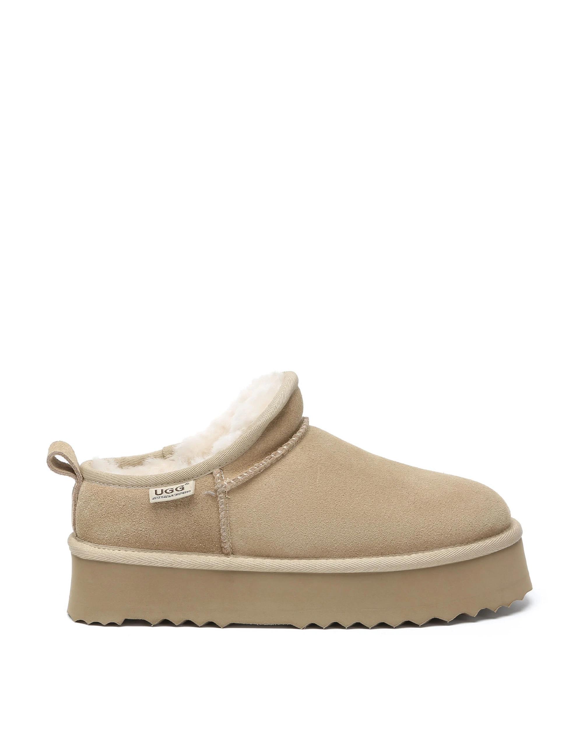 1 Australian Shepherd UGG Womens Nano Classic Platform Boots SAND, 1 of 5