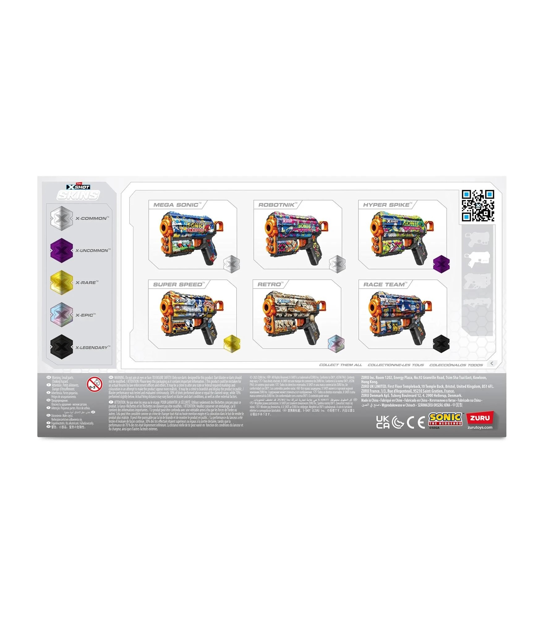 3 XSHOT Skins Flux Blaster - Mega Sonic Skin (8 Darts) by ZURU - Assorted* - Multi, 3 of 8