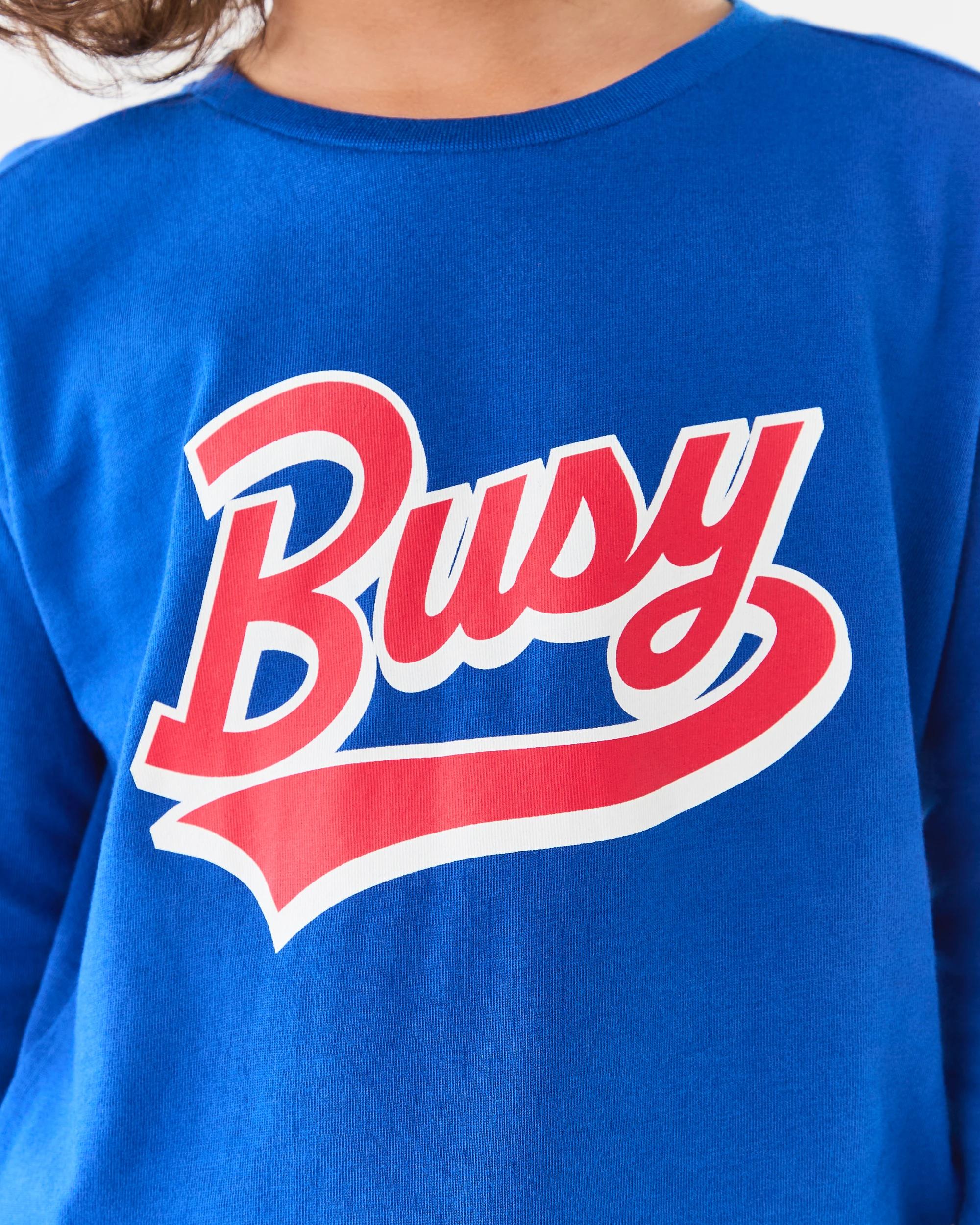 5 Long Sleeve Print T-shirt Blu Busy, 5 of 7
