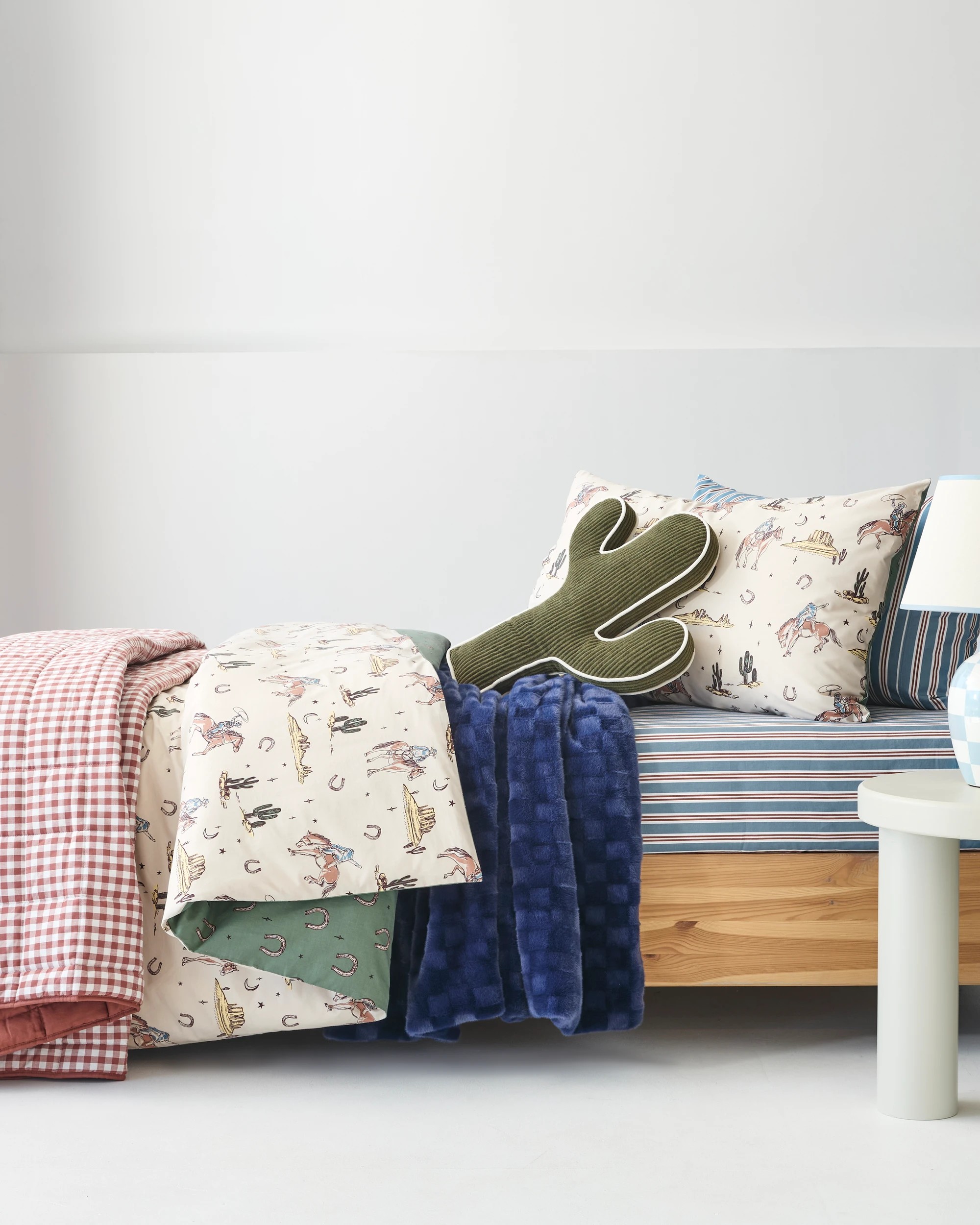 1 Target Australian Cotton Ryder Cowboy Kids Quilt Cover Set - Single Bed - Natural, 1 of 10