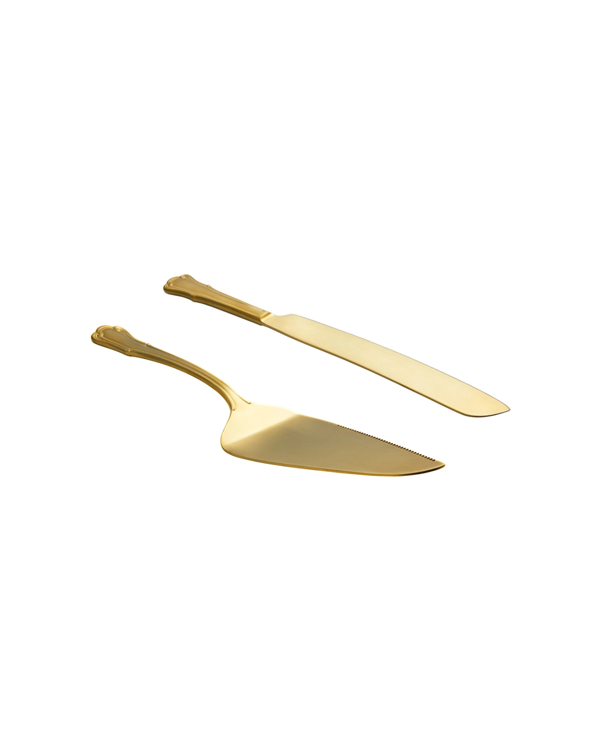 3 Casa Domani Castello 2-Piece Cake Serving Set, Gold Stainless Steel - Gold, 3 of 3
