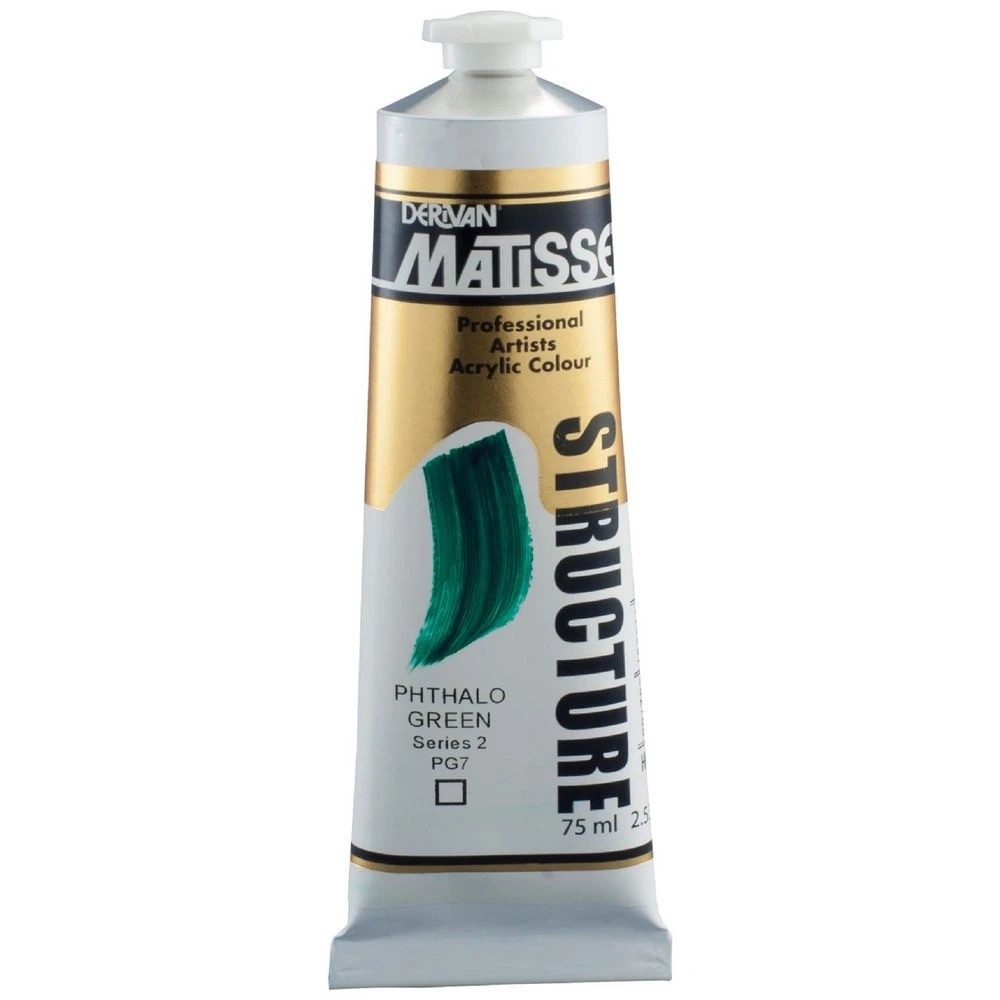 1 Derivan Matisse Structure Paint 75mL Phthalo Green S2, 1 of 2