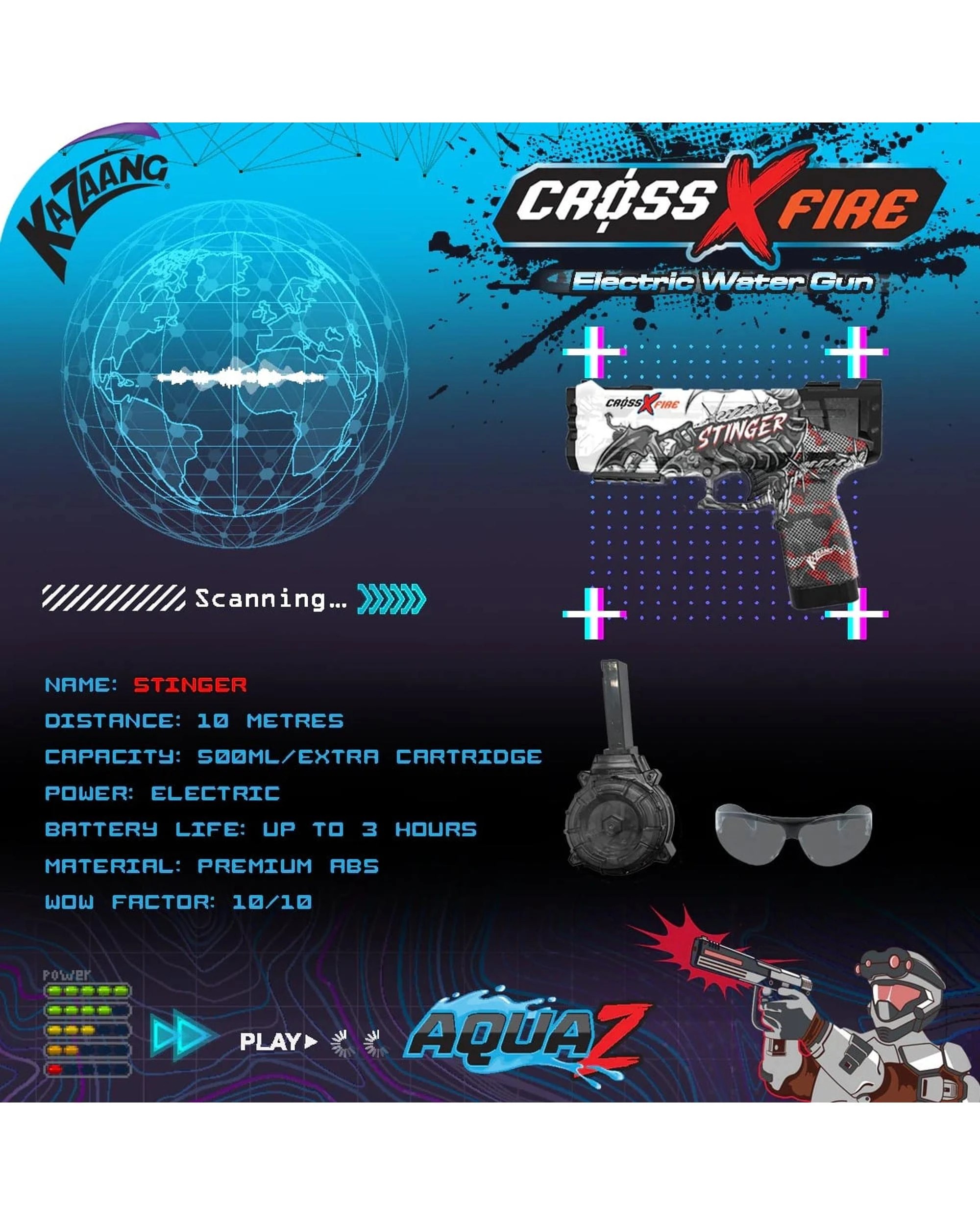 3 CrossXFire AquaZ Stinger Electric Water Gun, 3 of 5